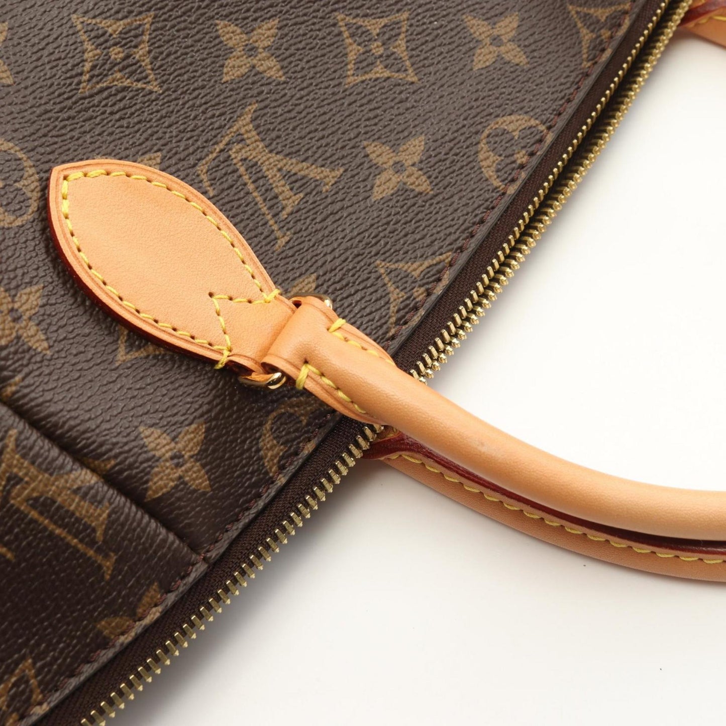 Louis Vuitton Turen Mm Monogram Handbag Coated Canvas Leather
