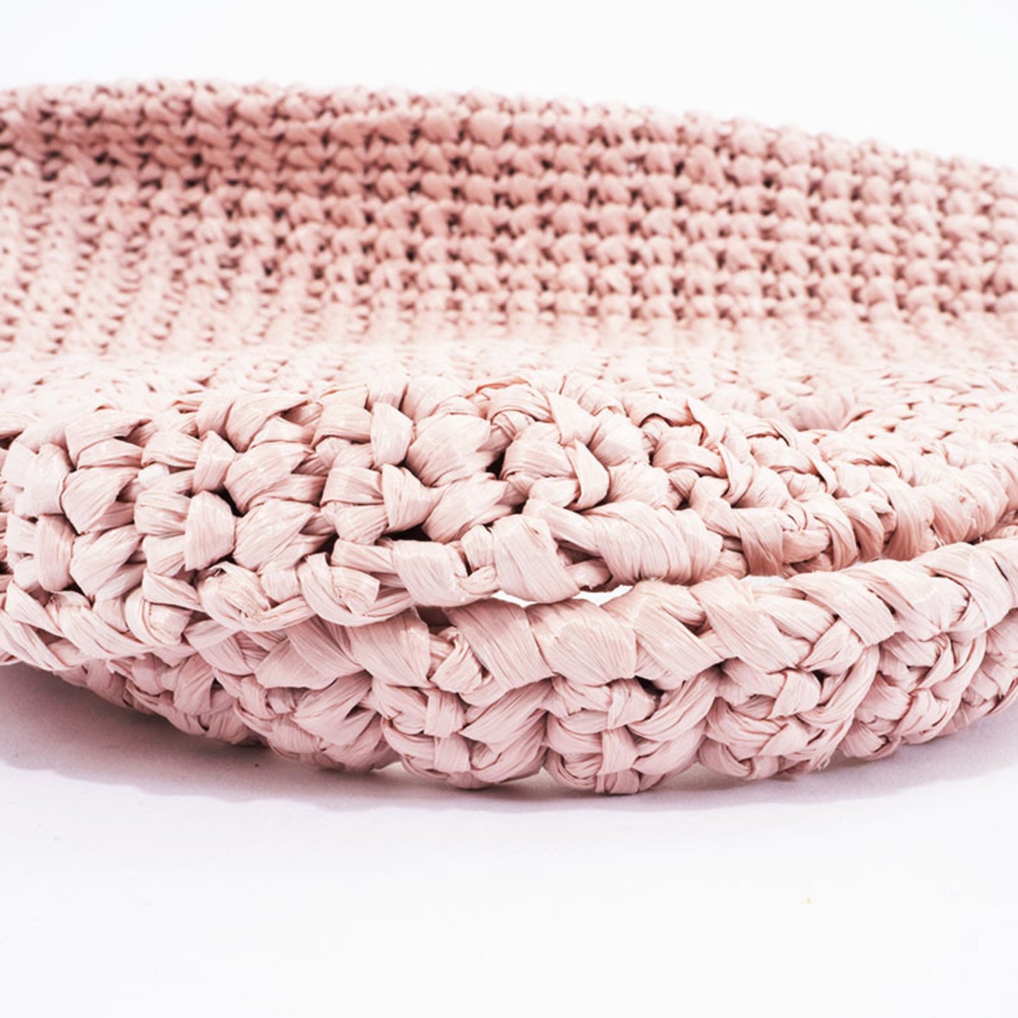 Prada Small Crochet Tote Bag 1Bg422 Raffia-Like Pink