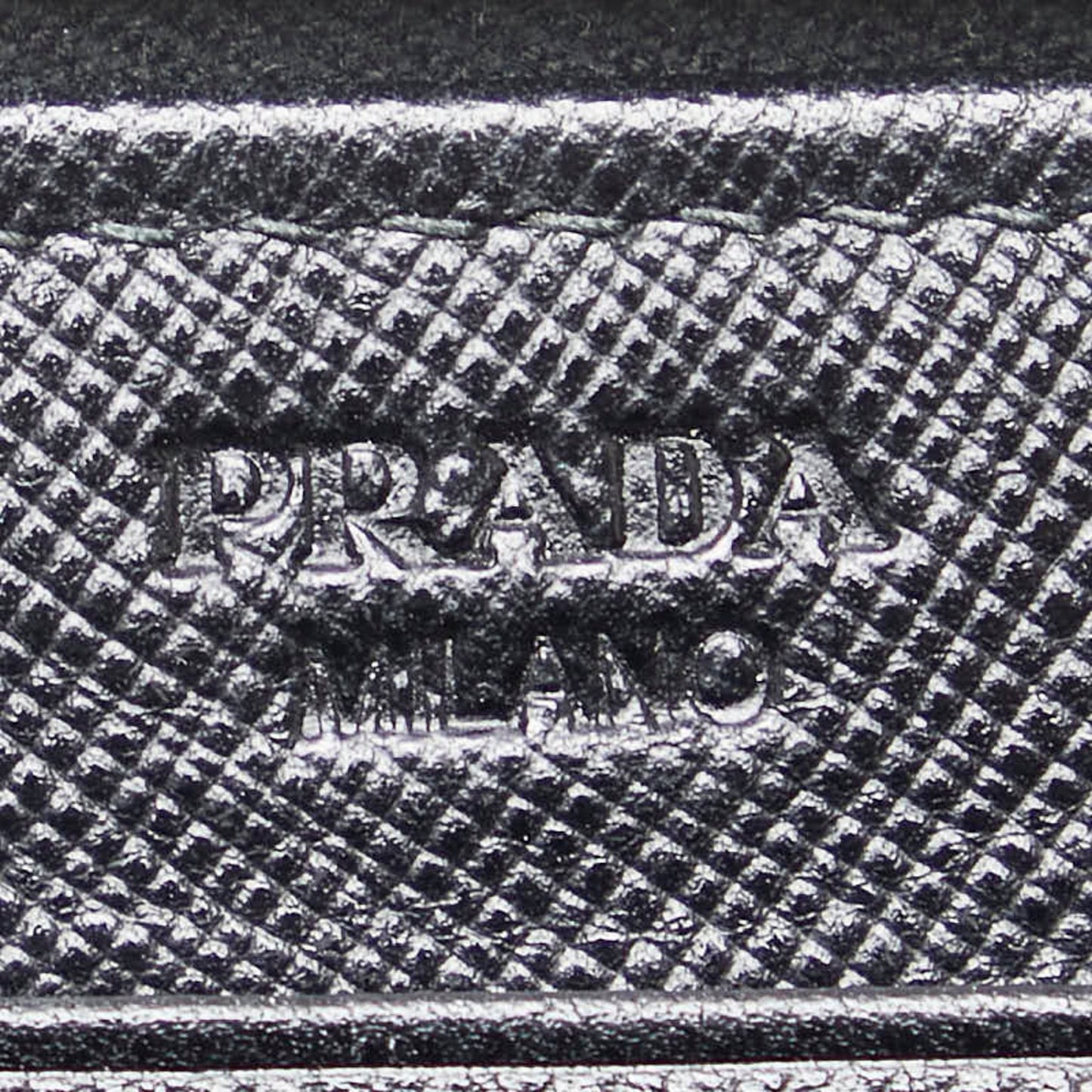 Prada Triangle Plate Long Wallet Black Nylon Leather