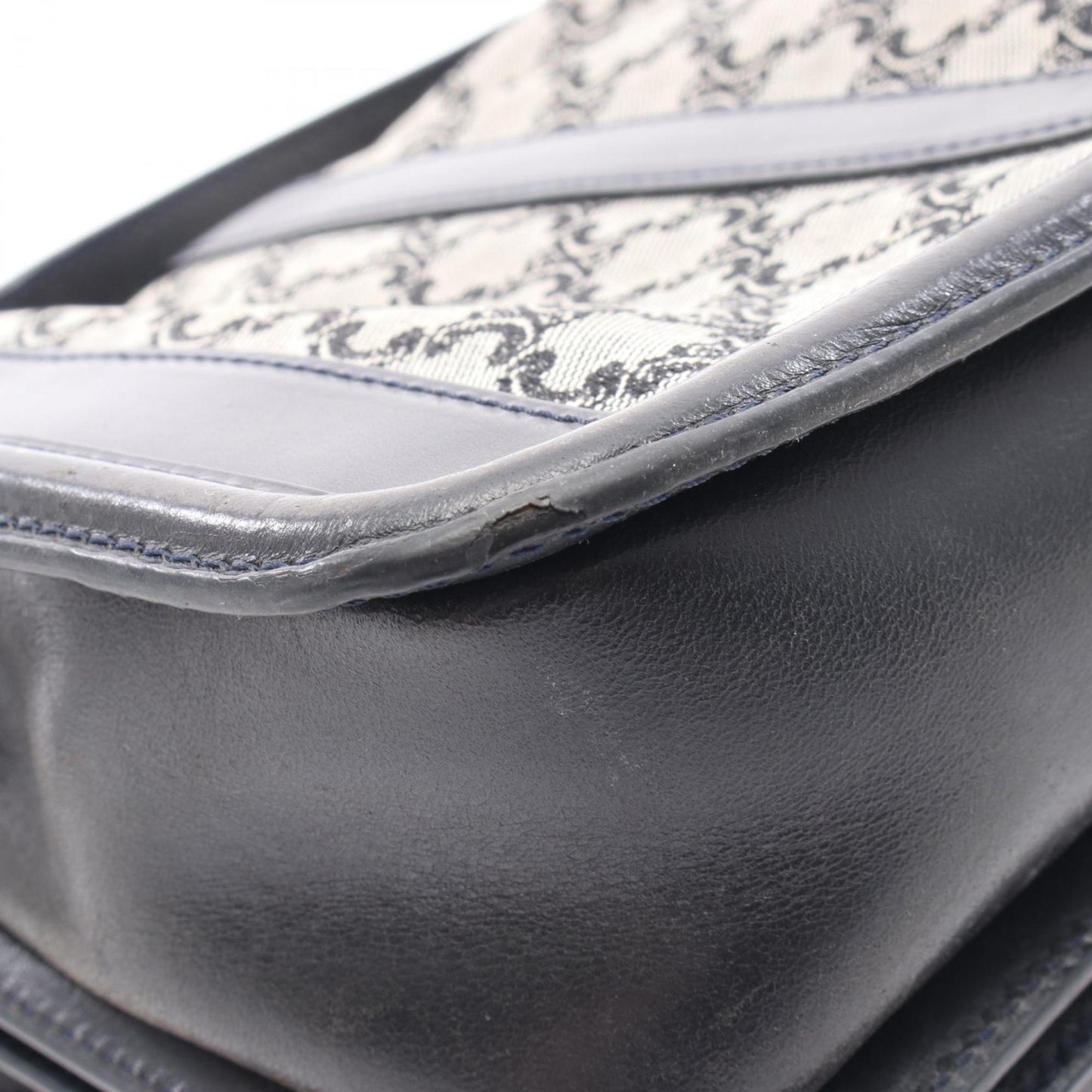 Celine Triomphe Shoulder Bag Canvas Leather
