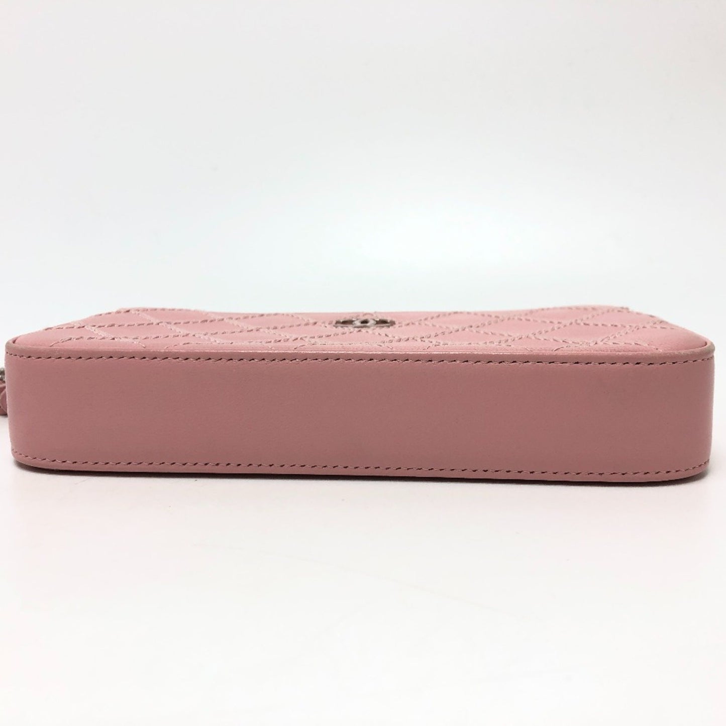 Chanel A82527 Cc Mark Chain Wallet Long Wallet Shoulder Bag Pink Lining Multicolore/Silverhardware