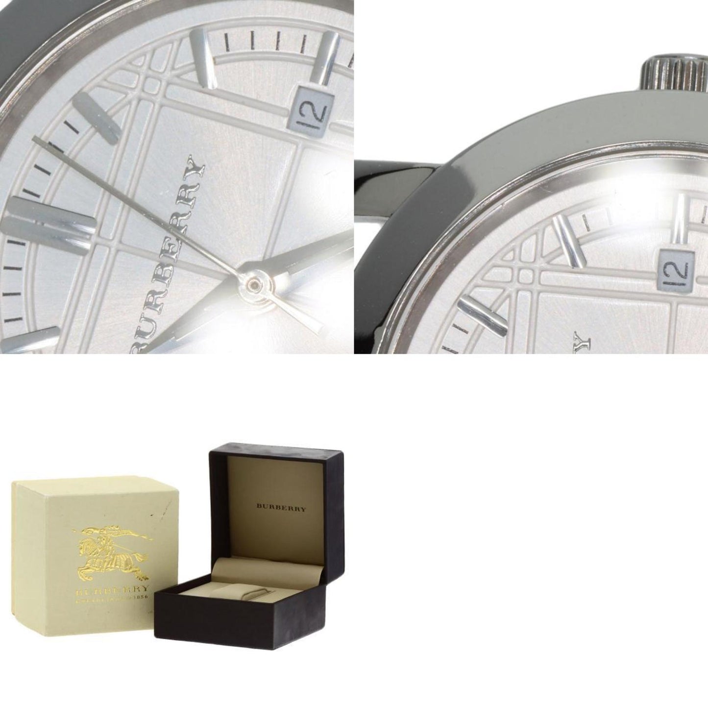Burberry Bu1386 Watch Stainless Steel Leather