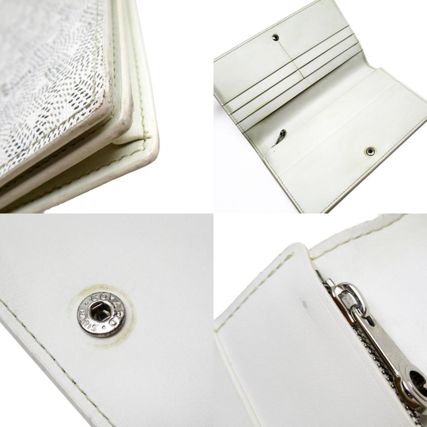 Goyard Bi-Fold Long Wallet Leather White