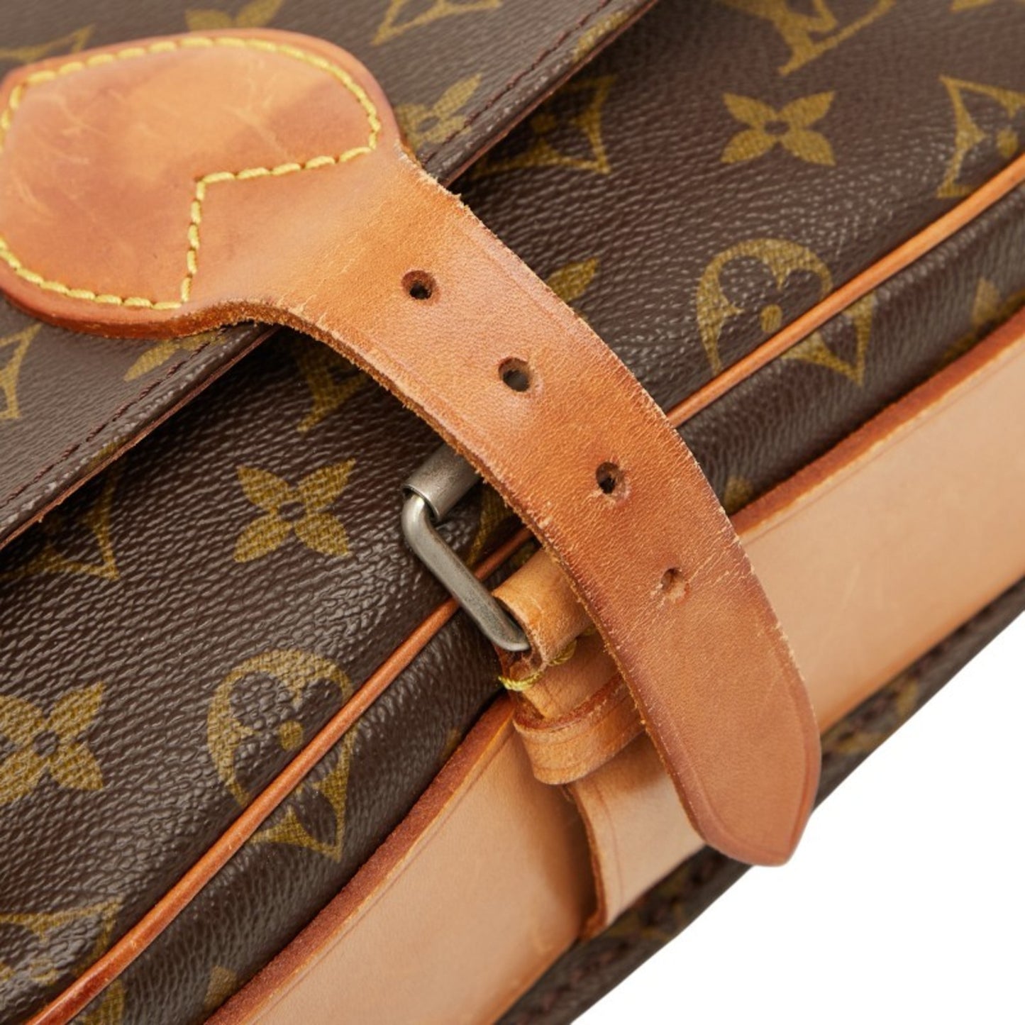 Louis Vuitton Monogram Carte Cher Mm Crossbody Shoulder Bag M51253 Brown Leather