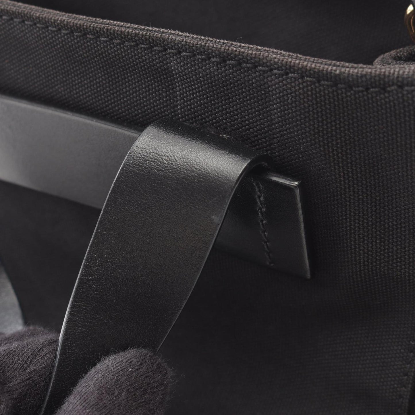 Miu Miu Miu Canapa Tote Bag Canvas Leather
