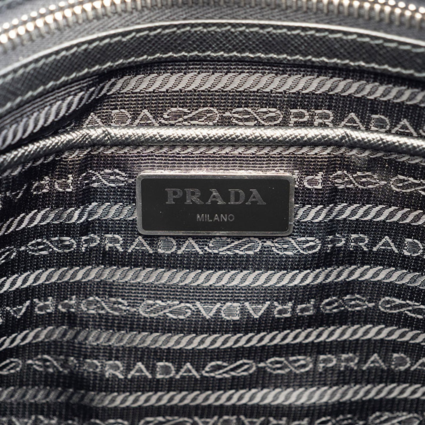 Prada Quilted Chain Tote Bag 1Bg740 Nylon | Leather Black