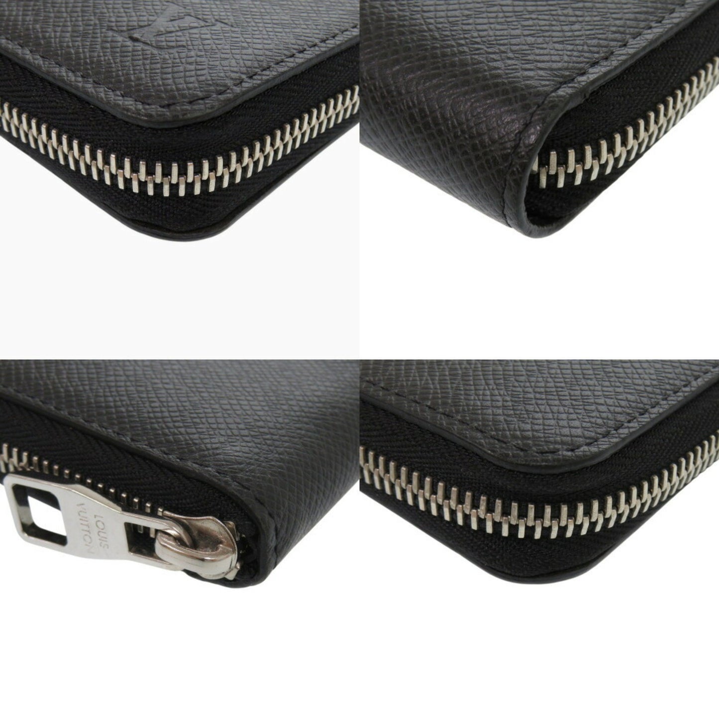 Louis Vuitton Round Zippy Wallet Vertical Taiga M30503 Noir Long Black Lv 0632Louis Vuitton