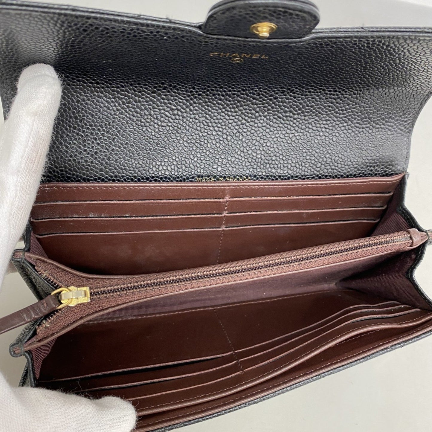 Chanel Matelasse Caviar Leather Long Wallet
