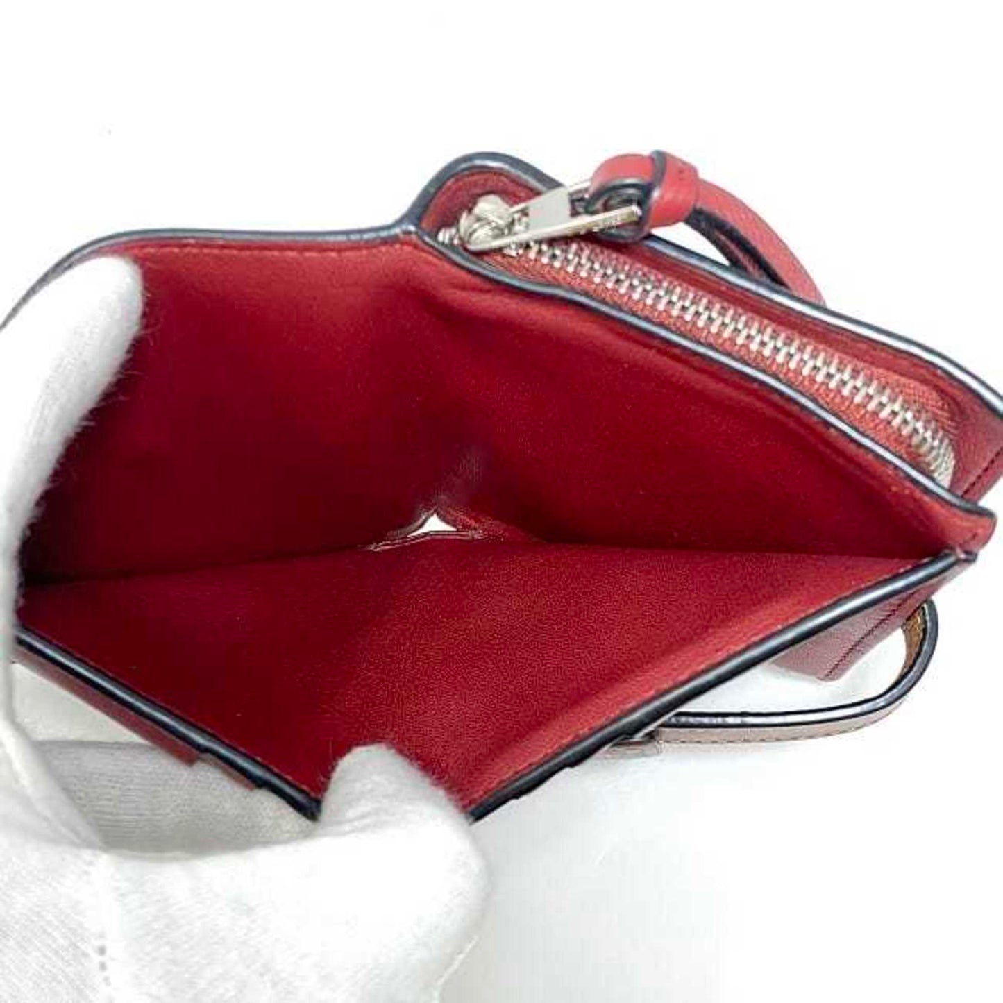 Loewe Bi-Fold Wallet Ec-23032 Brown Anagram C660Z41X01 Leather 262026 Compact Folding Grain Genuine