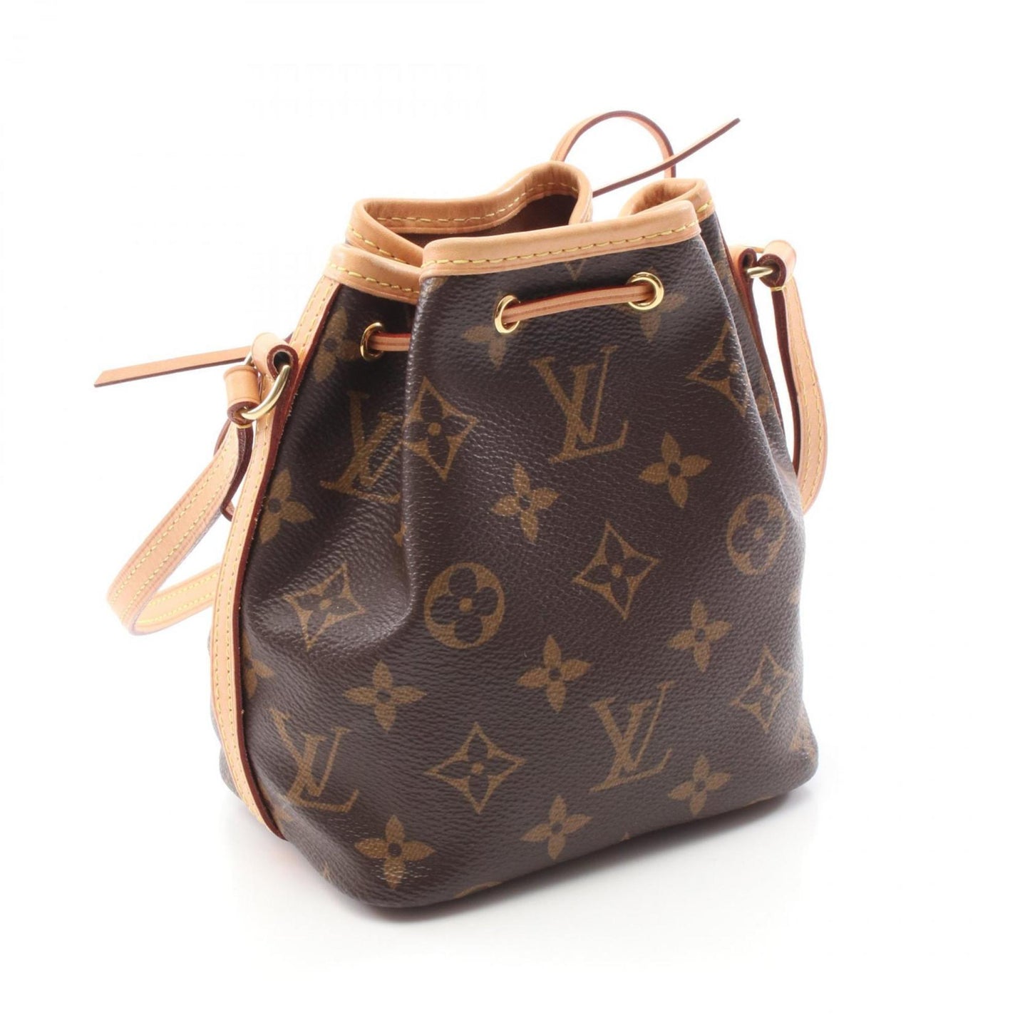 Louis Vuitton Nano Noe Monogram Shoulder Bag Coated Canvas Leather