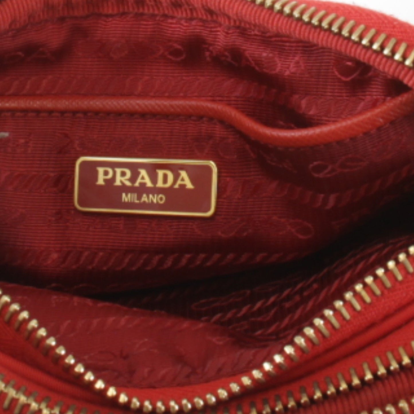 Prada Prada Mini 1Nf861 Shoulder Bag Nylon Red