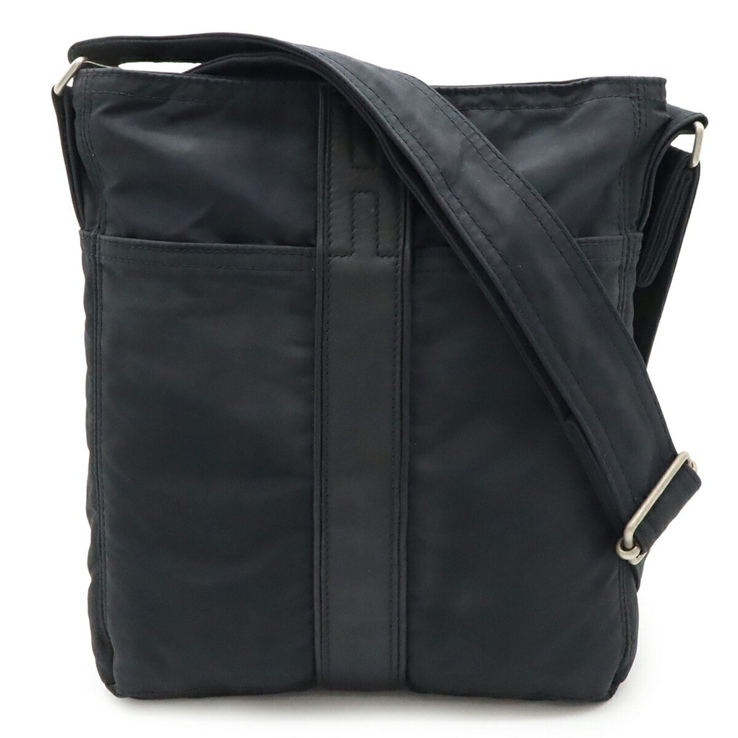 Hermes Acapulco Bandouliere Mm Shoulder Bag Pochette Nylon Leather Black
