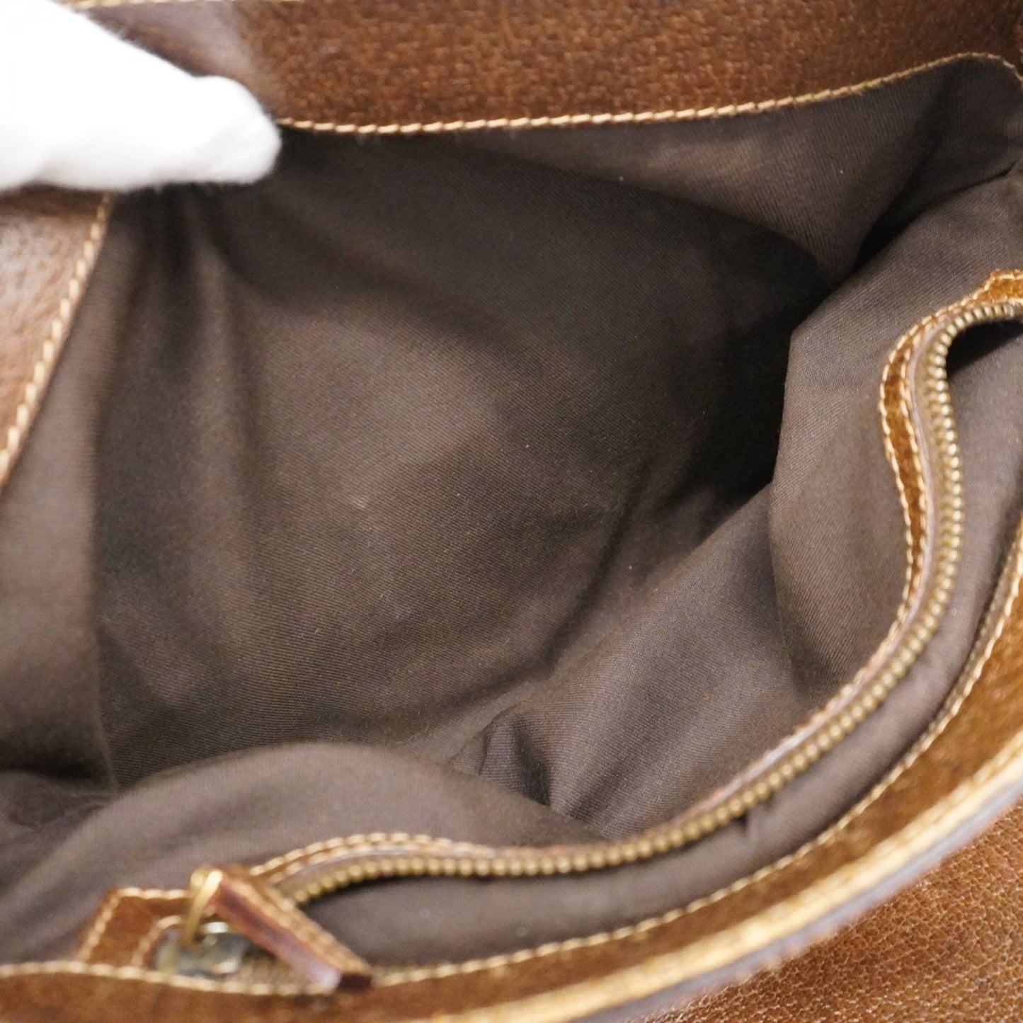 Gucci Gg Canvas Sherry Line Shoulder Bag 144010 Brown