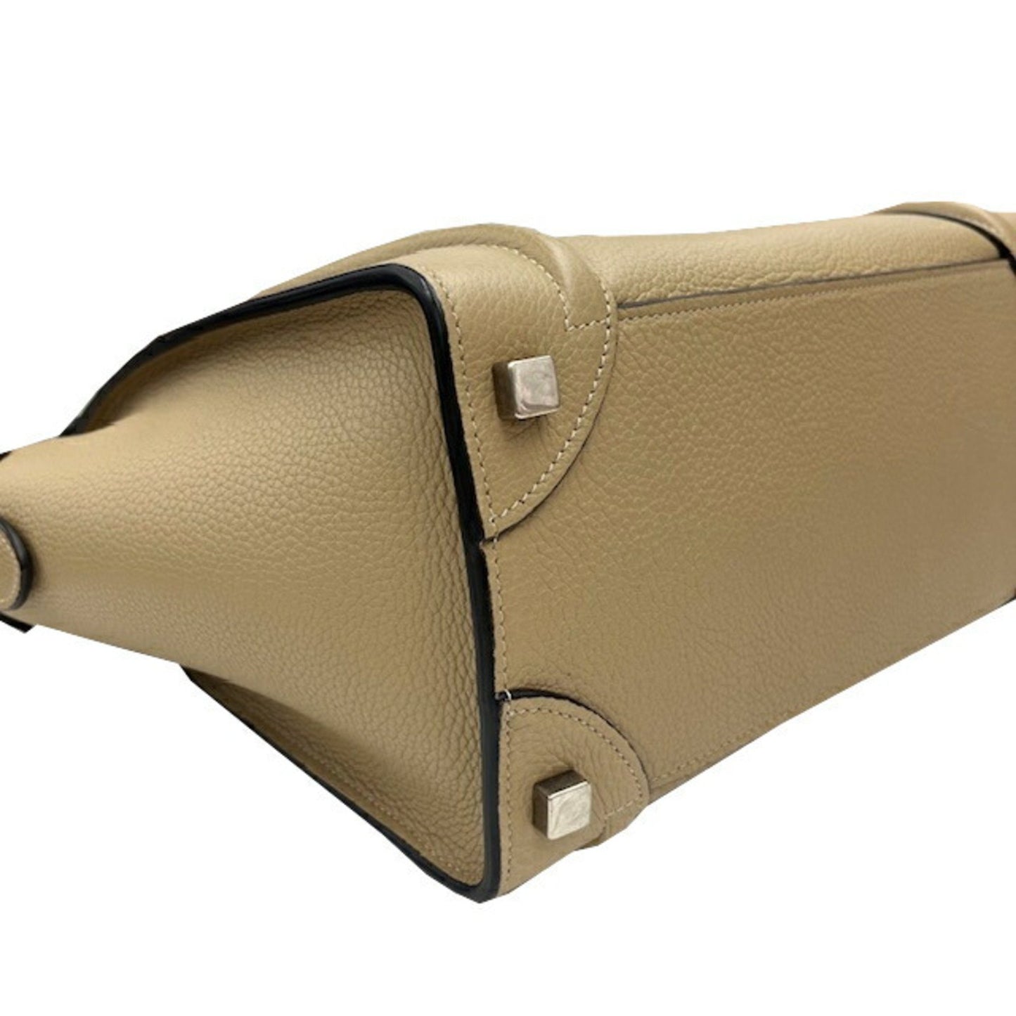 Celine Luggage Micro Shopper Leather Greige Handbag Tote Bag