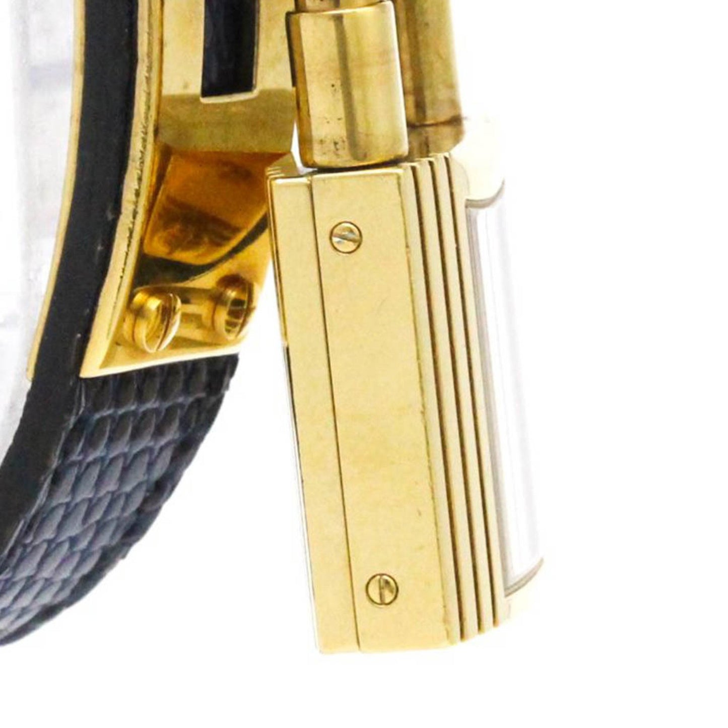 Hermes Kelly Watch Gold Plated Leather Quartz