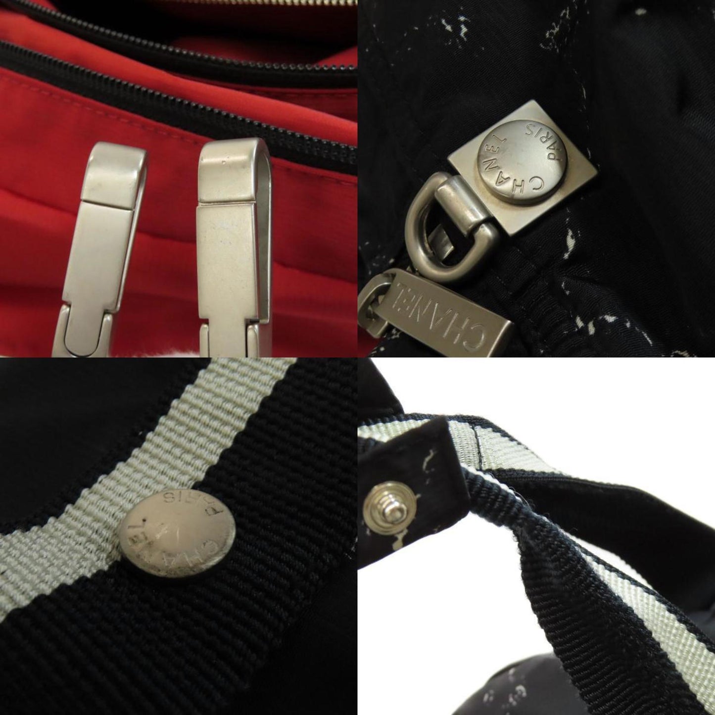 Chanel Travel Line Boston Bag Nylon Material