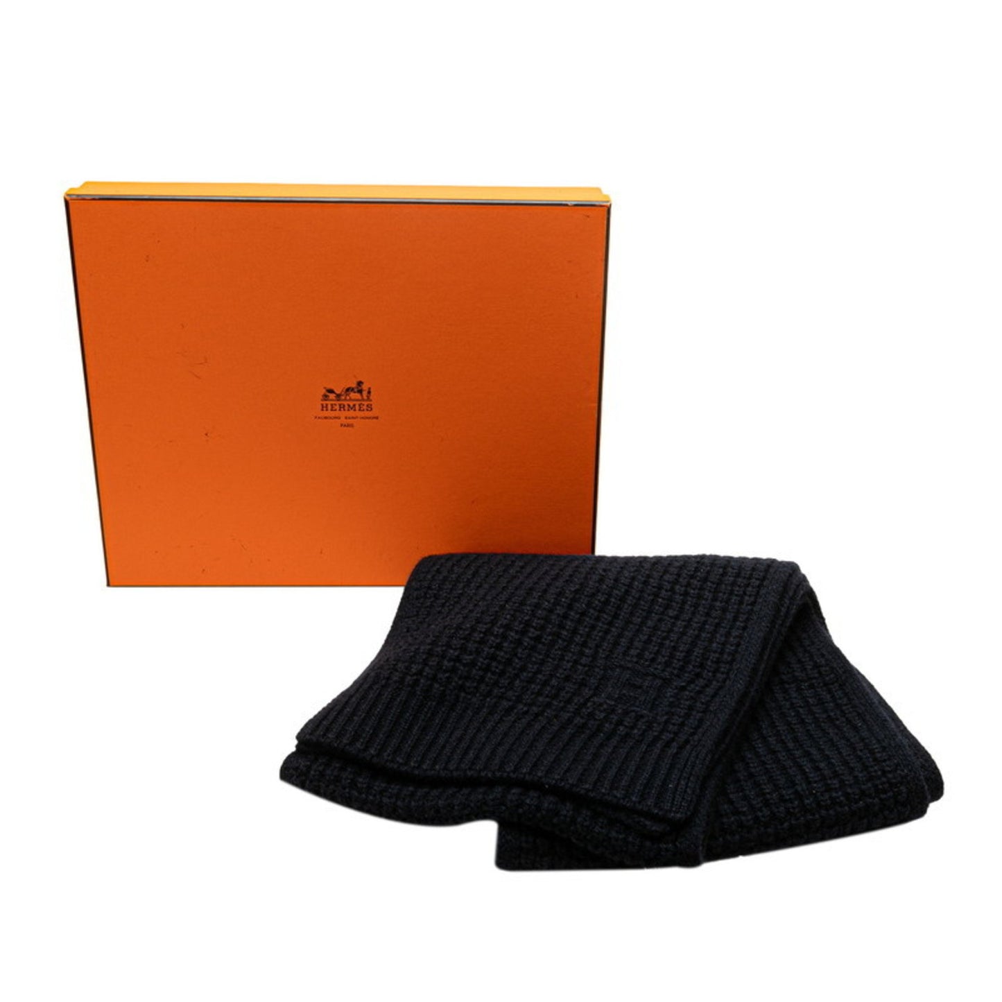 Hermes Scarf Navy Cashmere Ghibelline