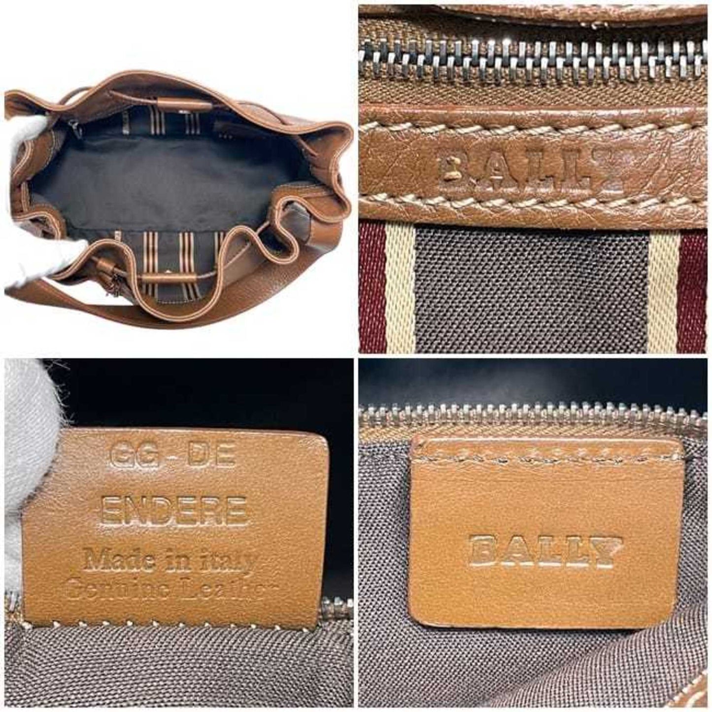 Bally Bag Ec-23781 Brown Leather Gg-De Endere Bally