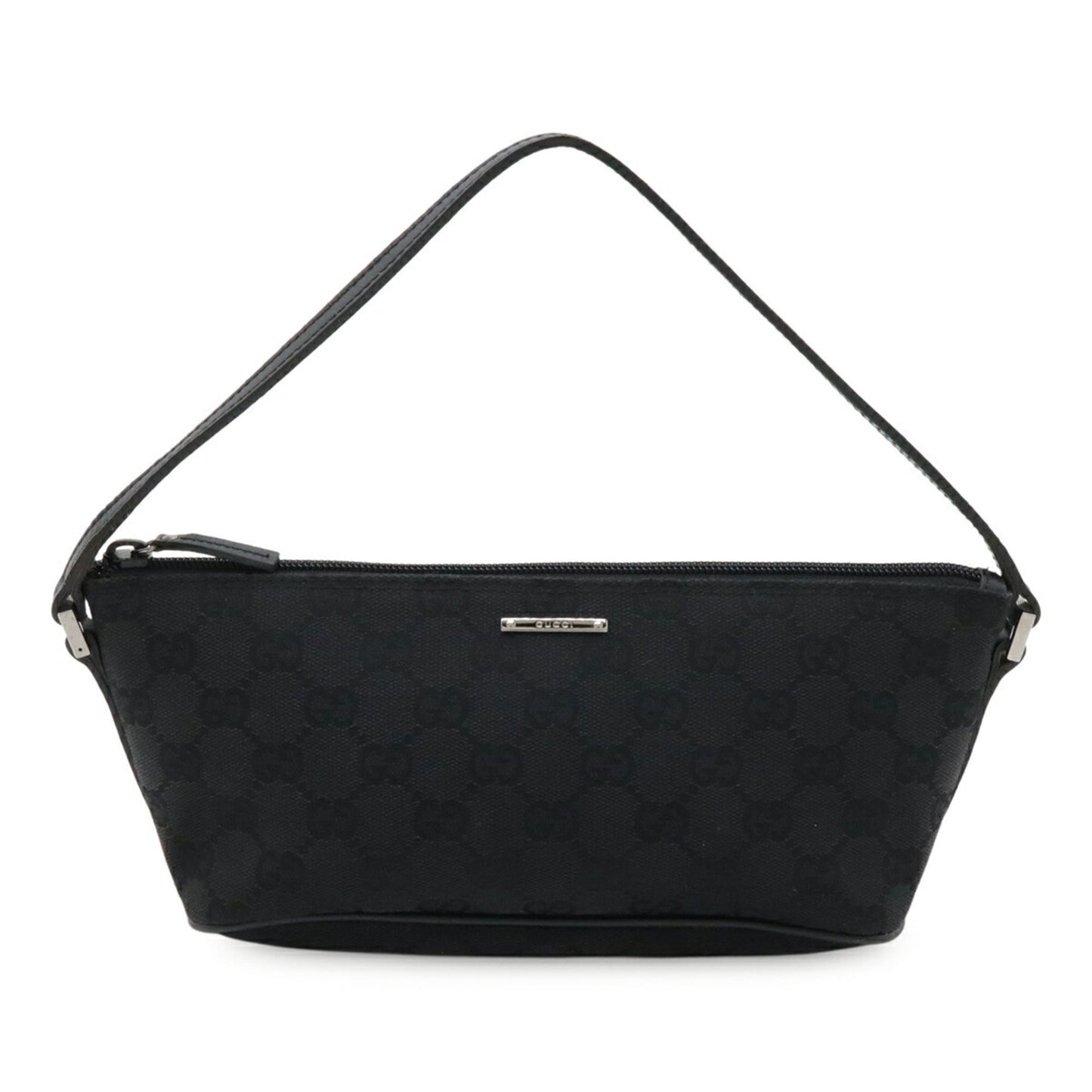 Gucci Gg Canvas Pouch/Sub-Bag/Handbag - Black 07198