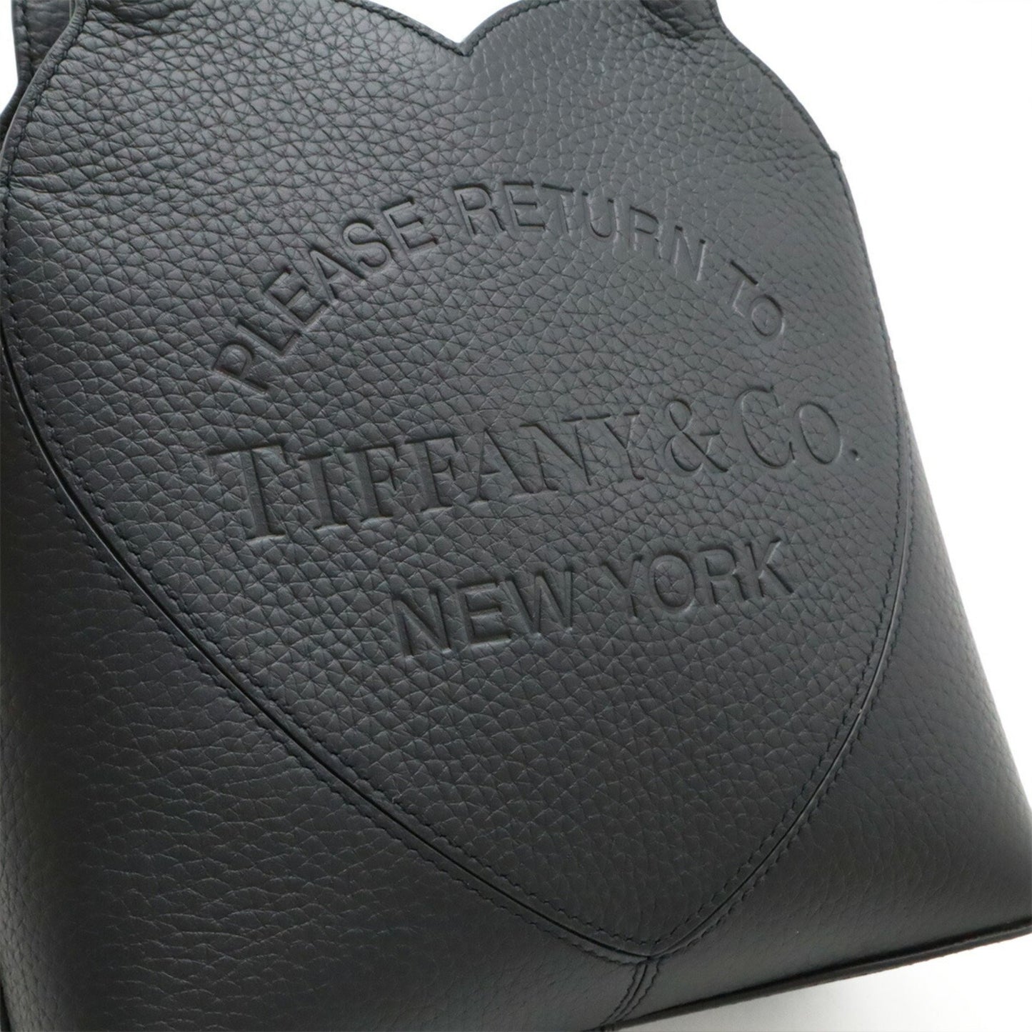 Tiffany & Co. Return To Tiffany Handbag Shoulder Bag Leather Black