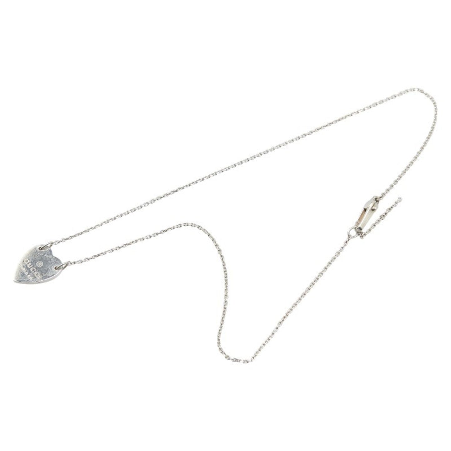 Gucci Heart Plate Necklace In Sv925 Silver