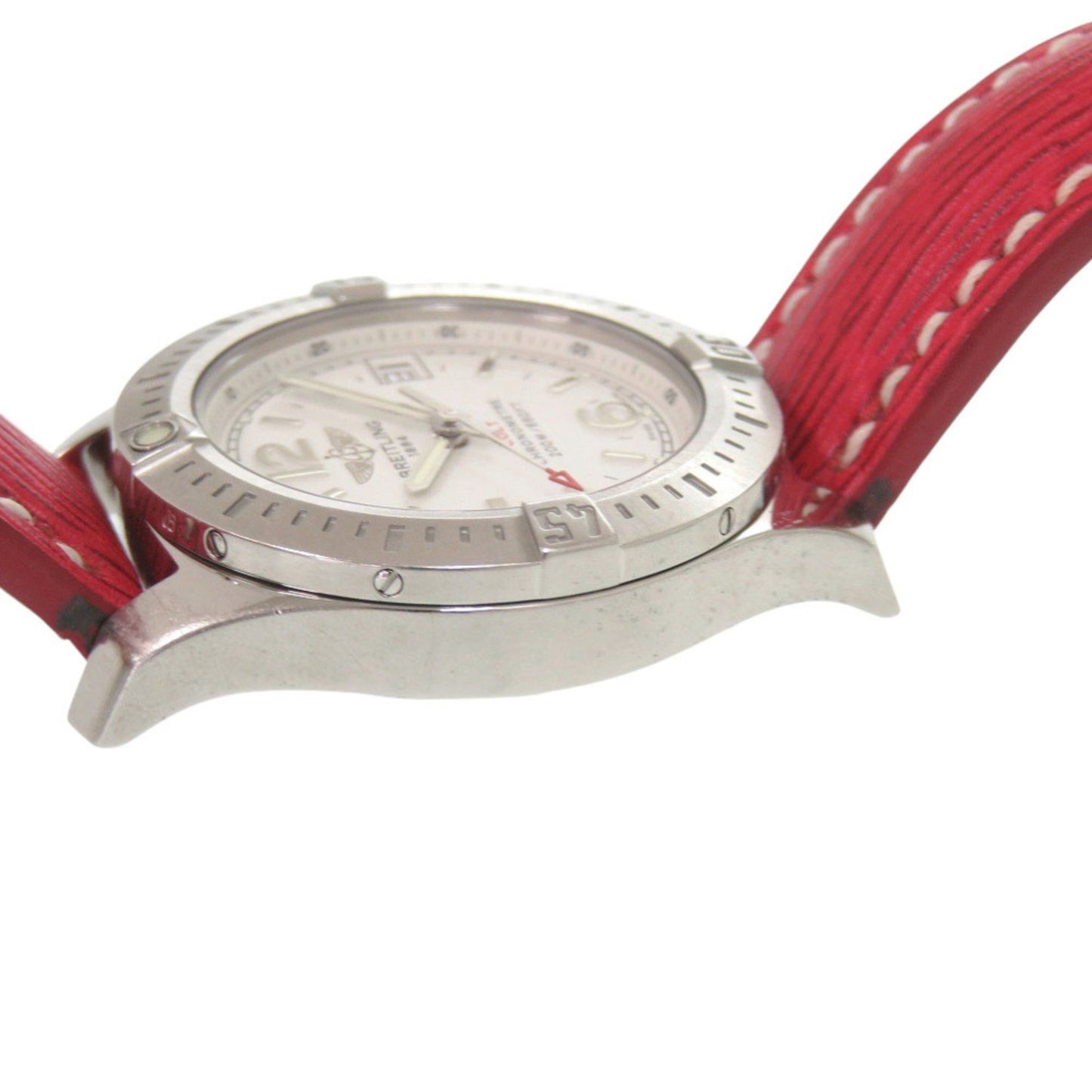 Breitling Colt Lady A77388 Stainless Steel Leather Watch