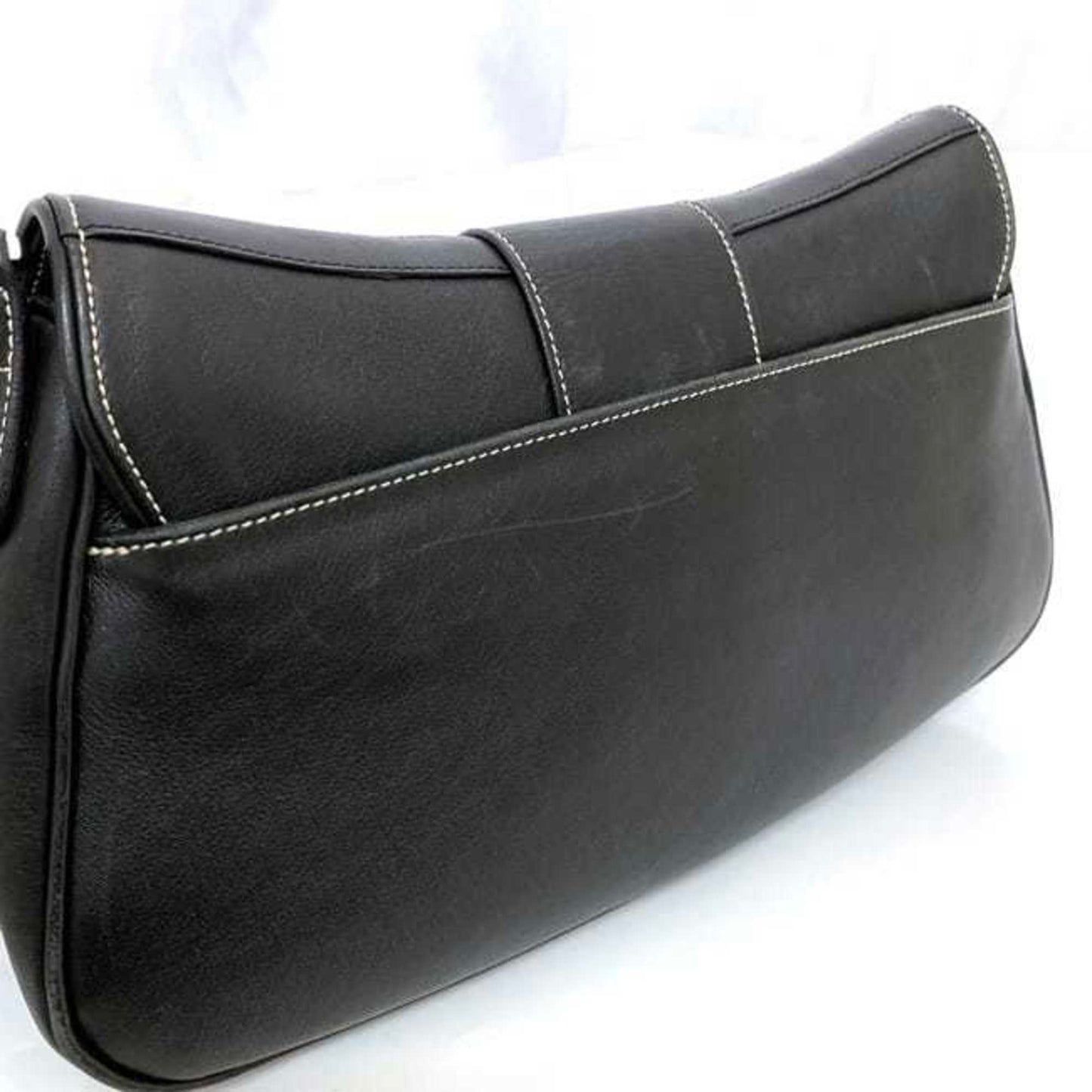 Salvatore Ferragamo Bag Ec-21595 Black Bk-21 3764 Leather Flap