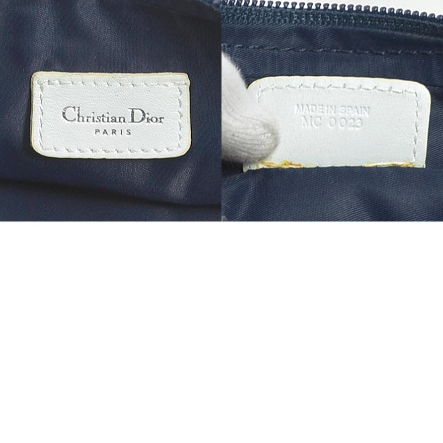 Christian Dior Trotter Nylon Waist Bag In Navy And White