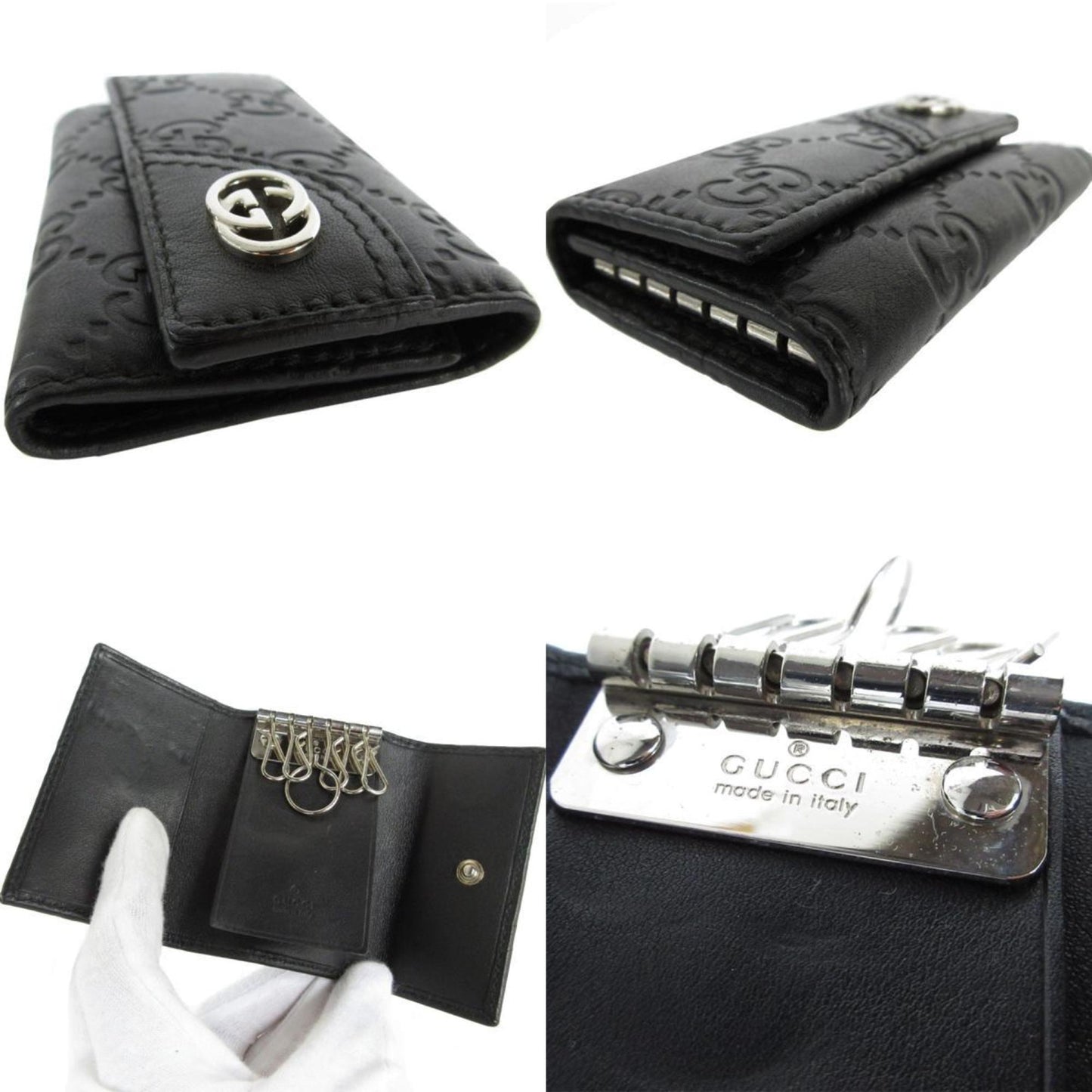 Gucci Key Case Leather Black