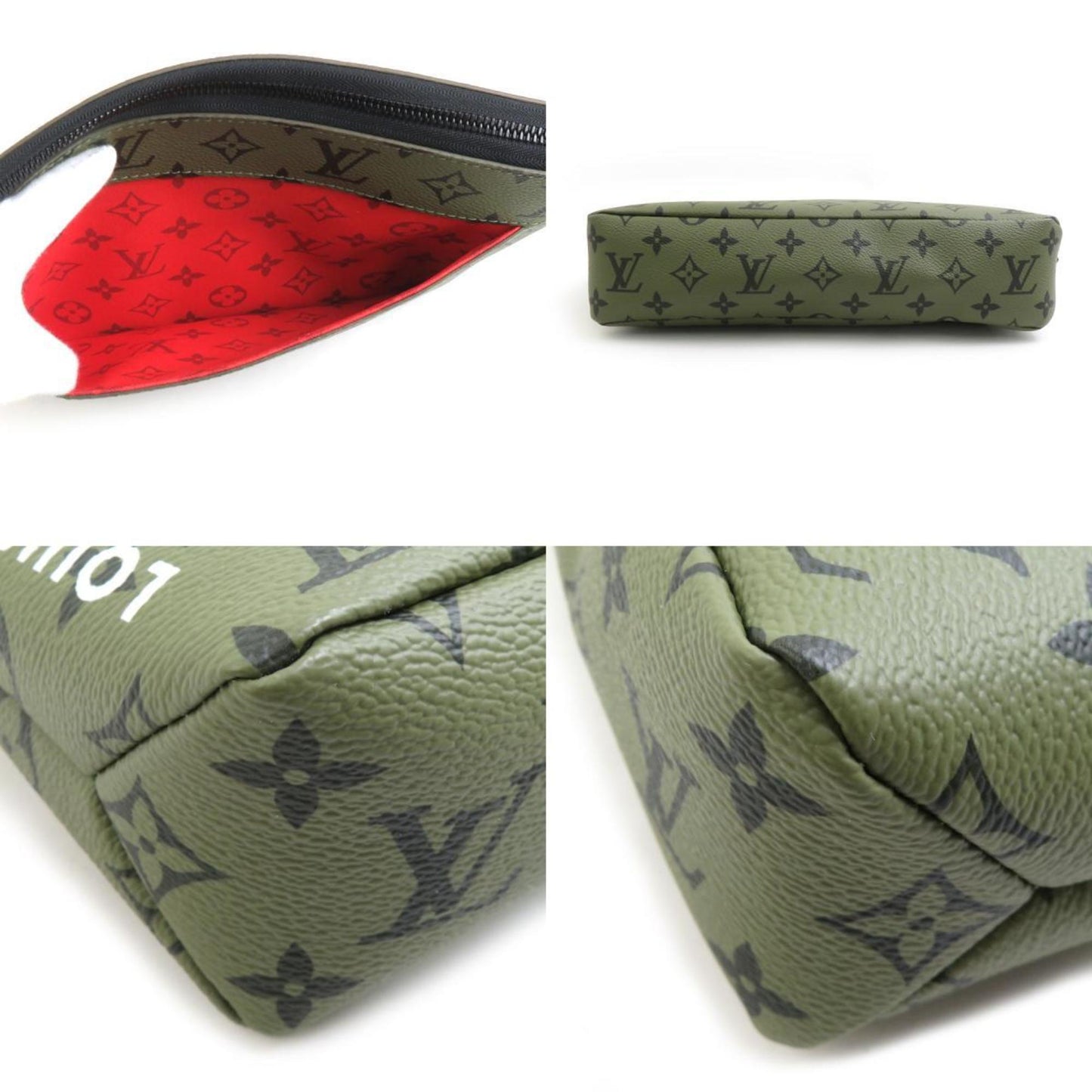 Louis Vuitton Louis Vuitton Clutch Bag Monogram Pochette Voyage Canvas Khaki