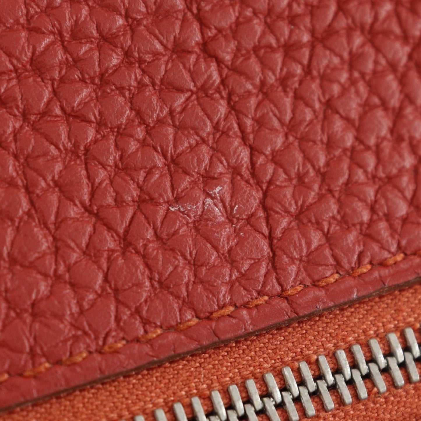 Hermes Hermes Dogon Long Wallet Togo 2014 Red ?R Belt Clasp