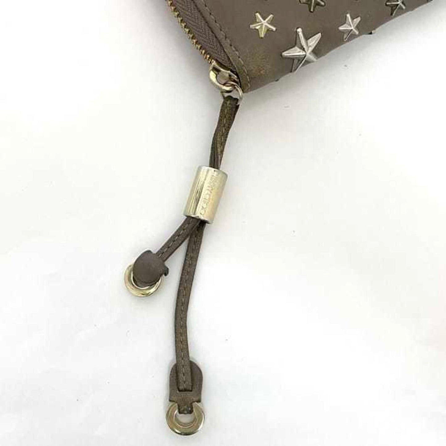 Jimmy Choo Round Long Wallet Ec-22525 Beige Filipa Leather 2Jk4Fz Jimmy Choo Star Studs