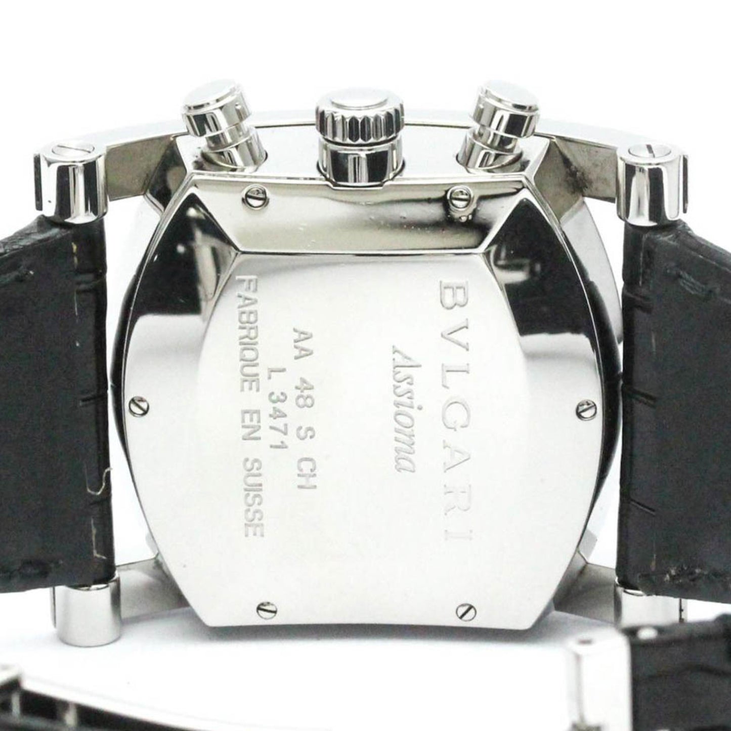 Polished Bvlgari Assioma Chronoragph Steel Automatic