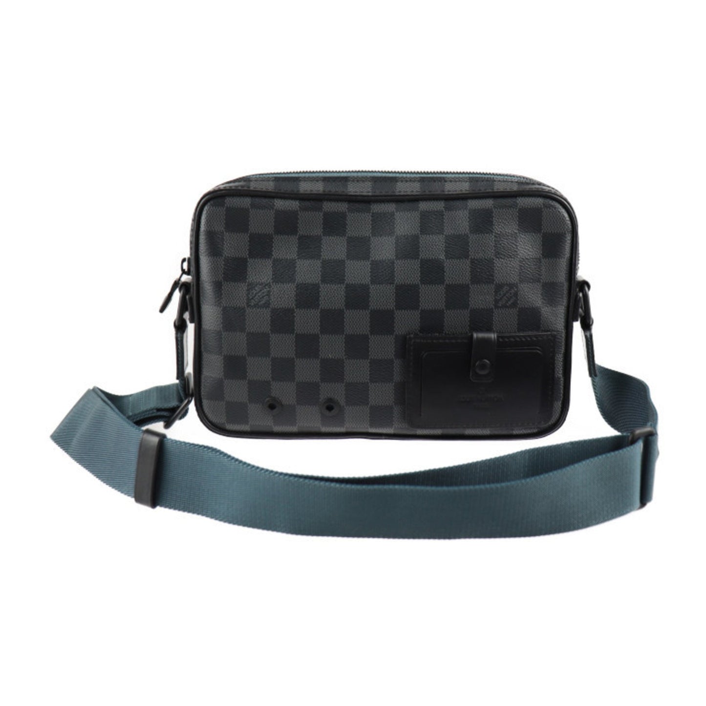 Louis Vuitton Louis Vuitton Alpha Messenger Shoulder Bag N40188 Damier Graphite Canvas Leather Black