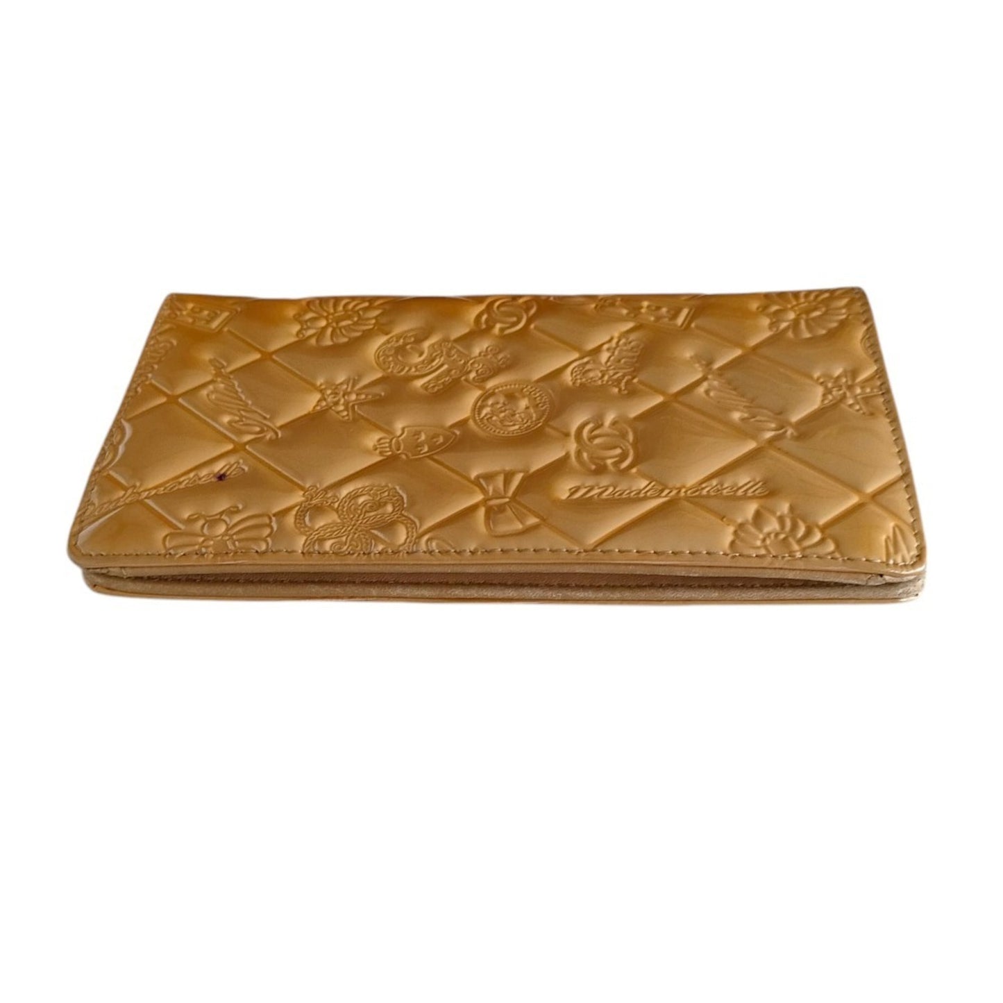 Chanel Coco Mark Symbol Charm Icon Bi-Fold Long Wallet A37151 Gold Color