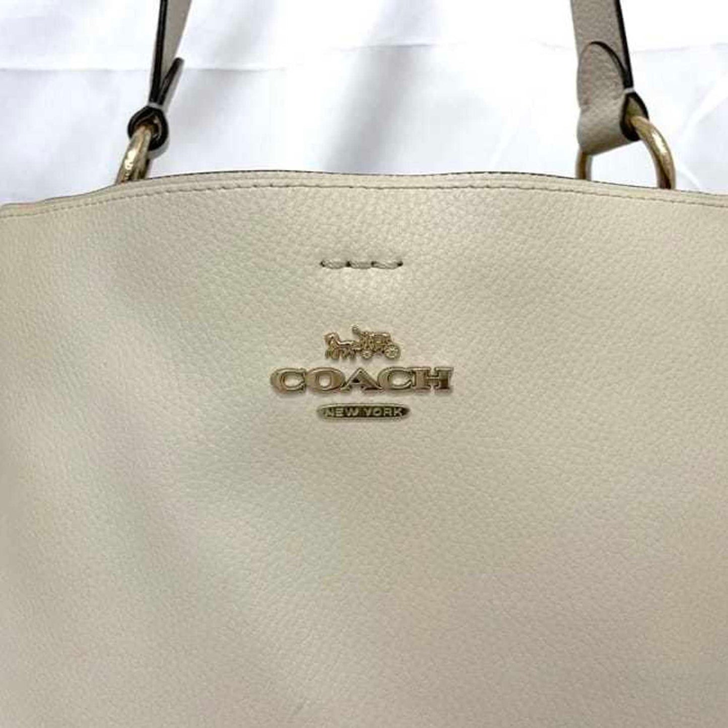 Coach 2Way Bag F-23331 White F34495 Leather Coach Crossbody Bucket