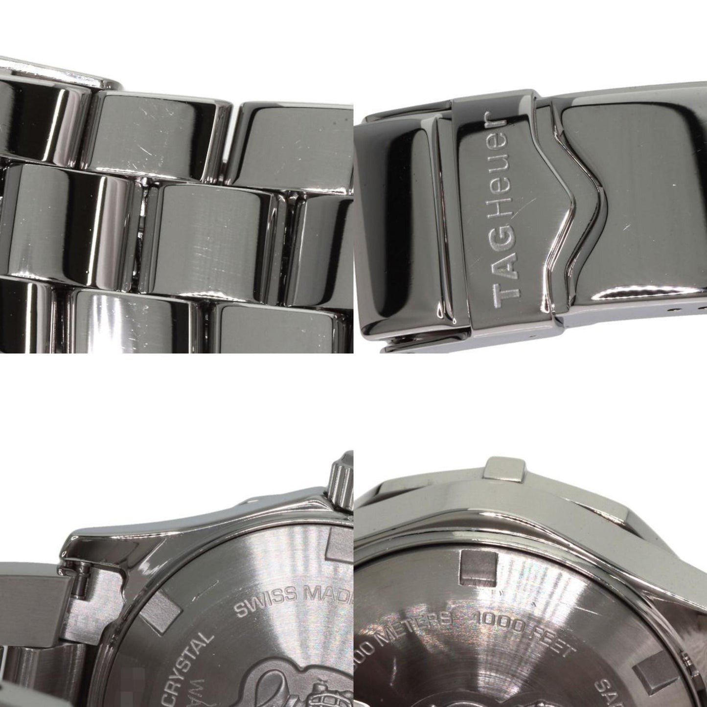 Tag Heuer Waf141B Aquaracer Bezel 10P Diamond Watch Stainless Steel Ss
