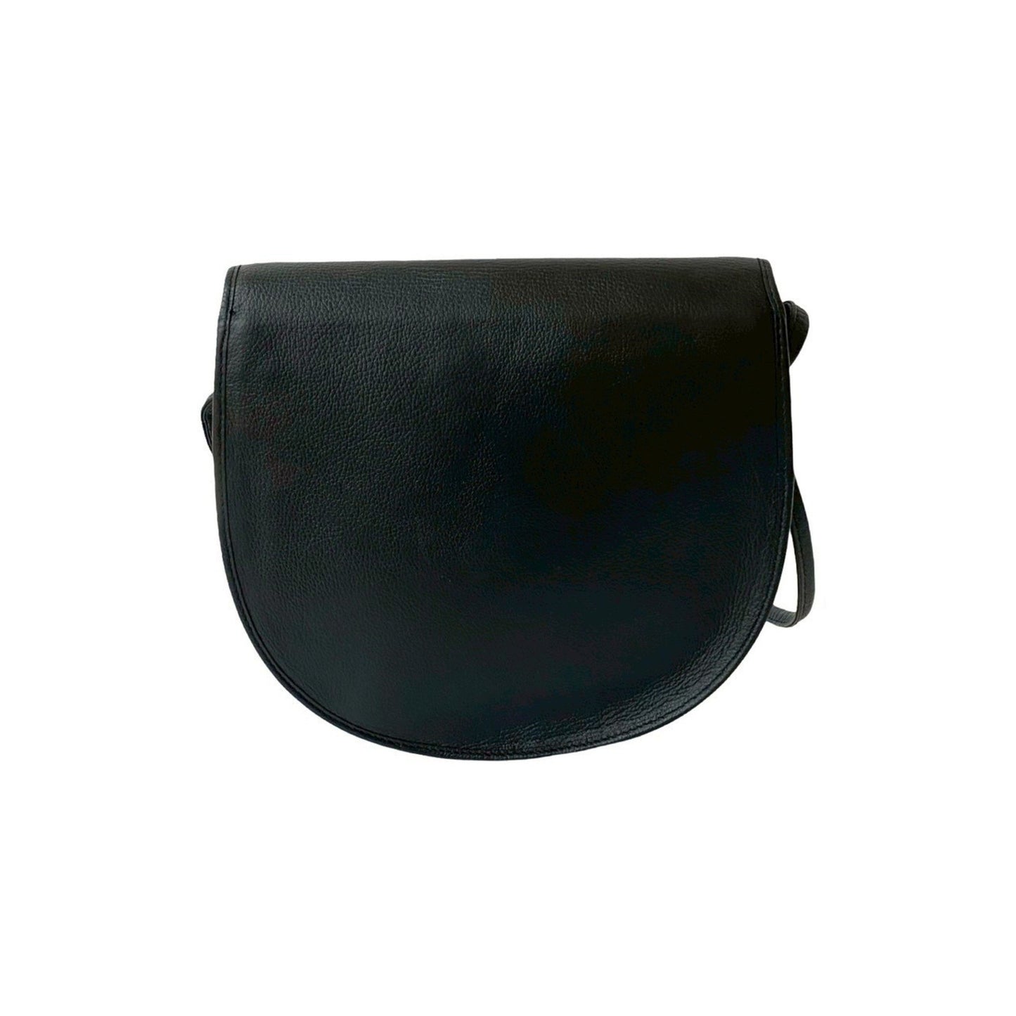 Yves Saint Laurent Ysl Logo Hardware Leather Shoulder Bag Pochette Black 23845