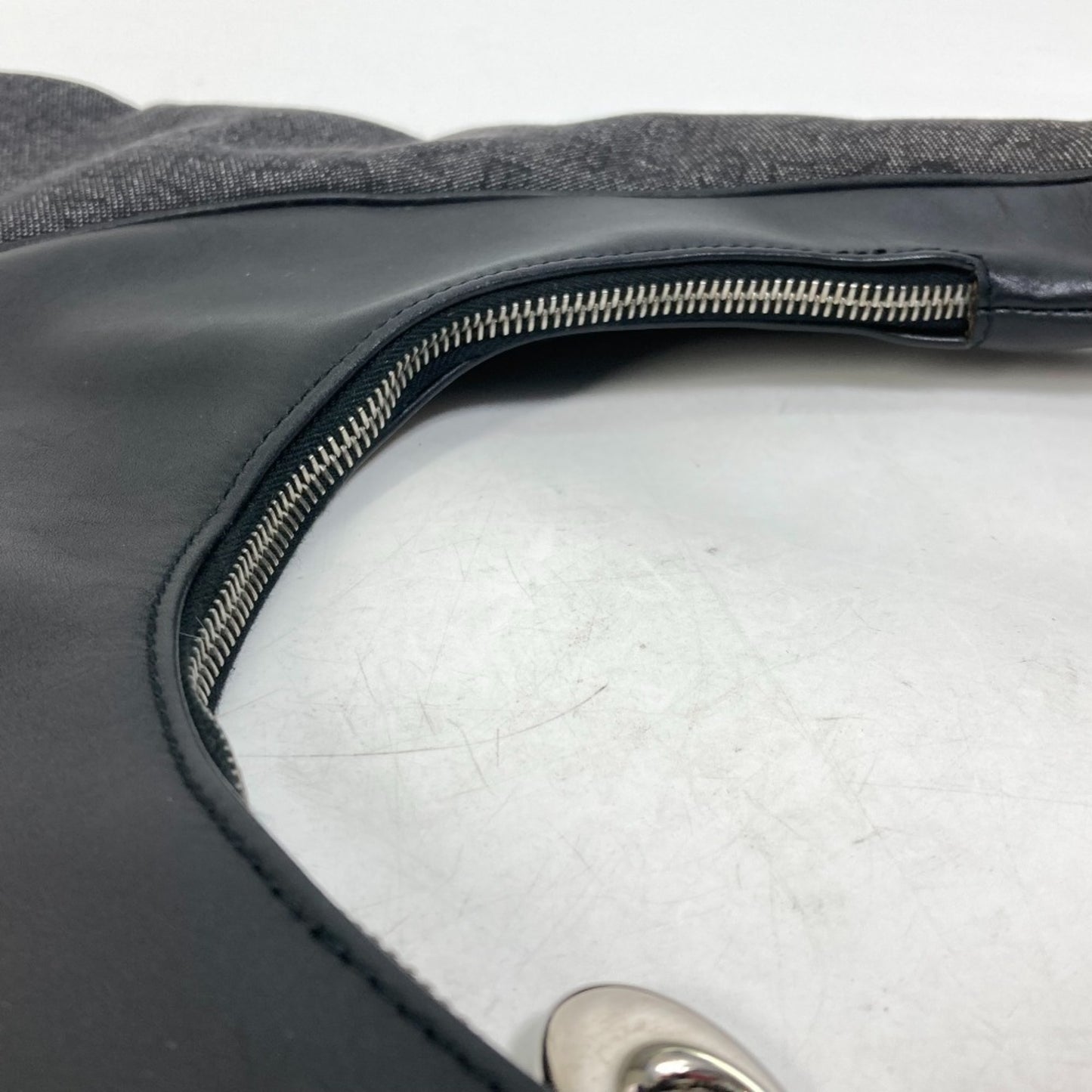 Bvlgari Bvlgari Denim Mania Ascot Shoulder Bag Canvas Leather