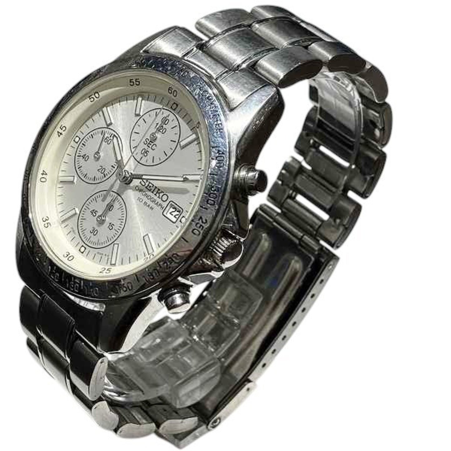 Seiko 7T92-0Dw0 Quartz Chrono Goraff Watch