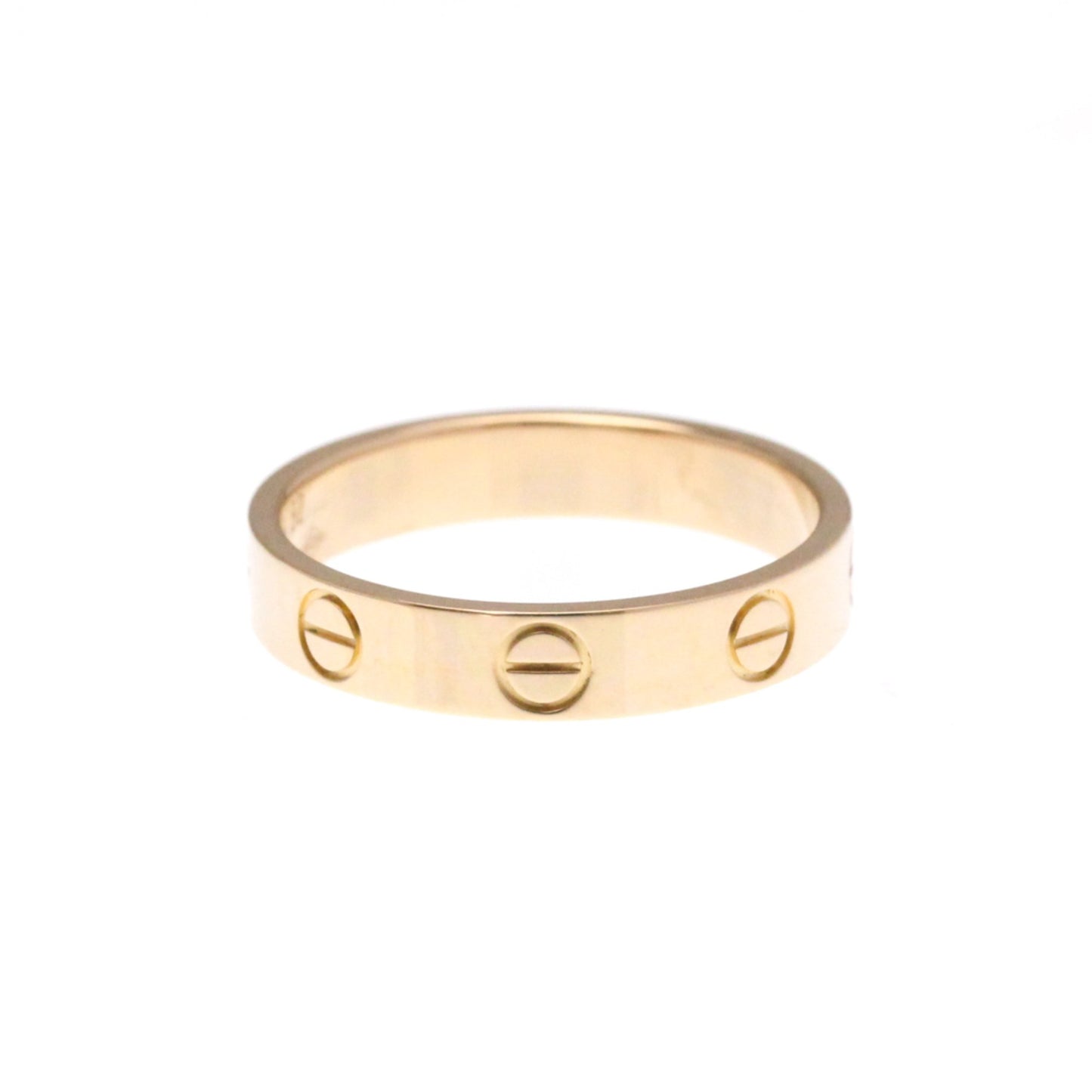 Cartier Mini Love Ring Pink Gold (18K) Fashion No Stone Band Ring Pink Gold