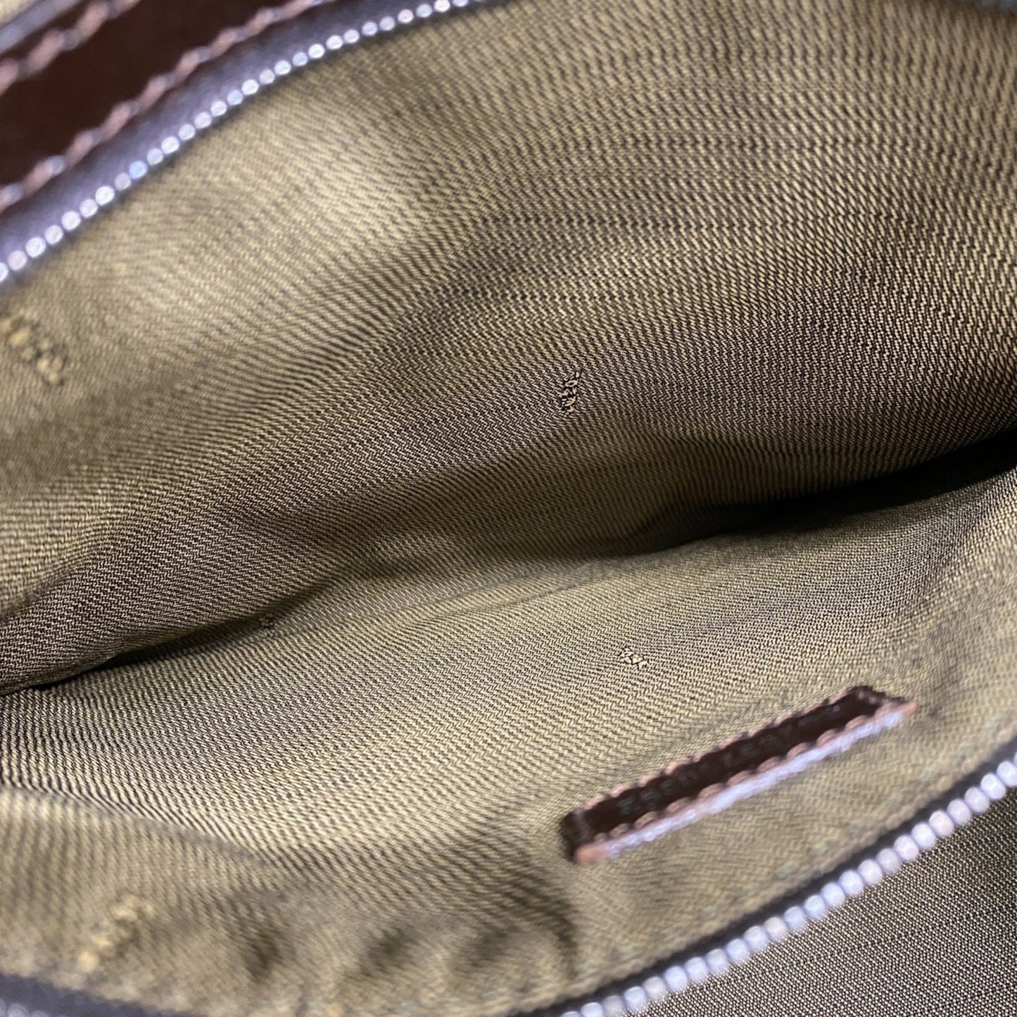 Fendi Zucca Nylon Canvas Handbag In Brown