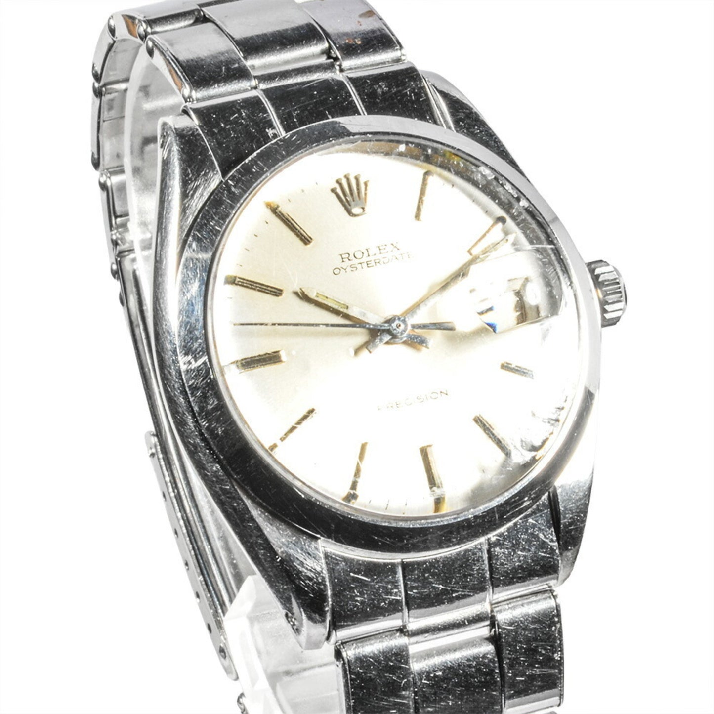 Rolex Rolex 6694 Oysterdate Precision 22***** (Circa 1967) Hand-Wound Silver Dial