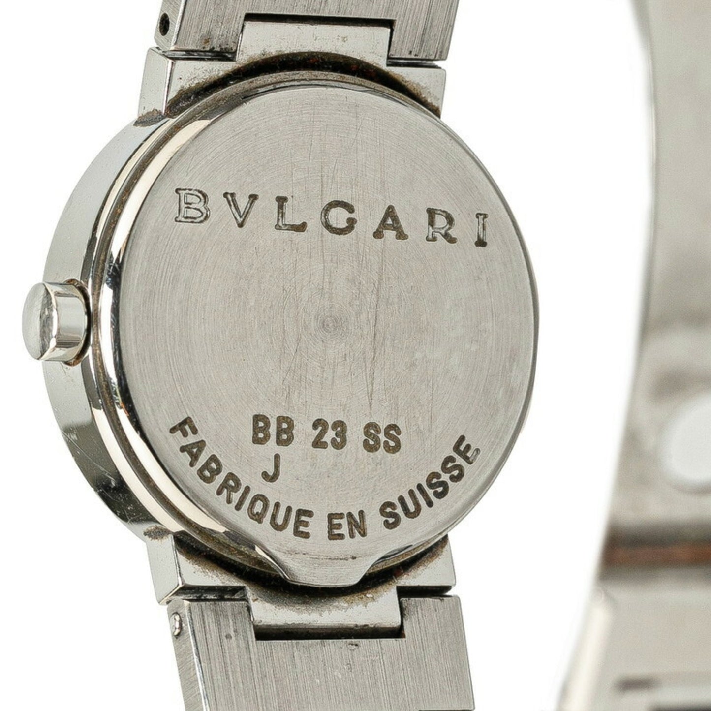 Bvlgari Watch Bb23Ss Quartz Black Dial Stainless Steel