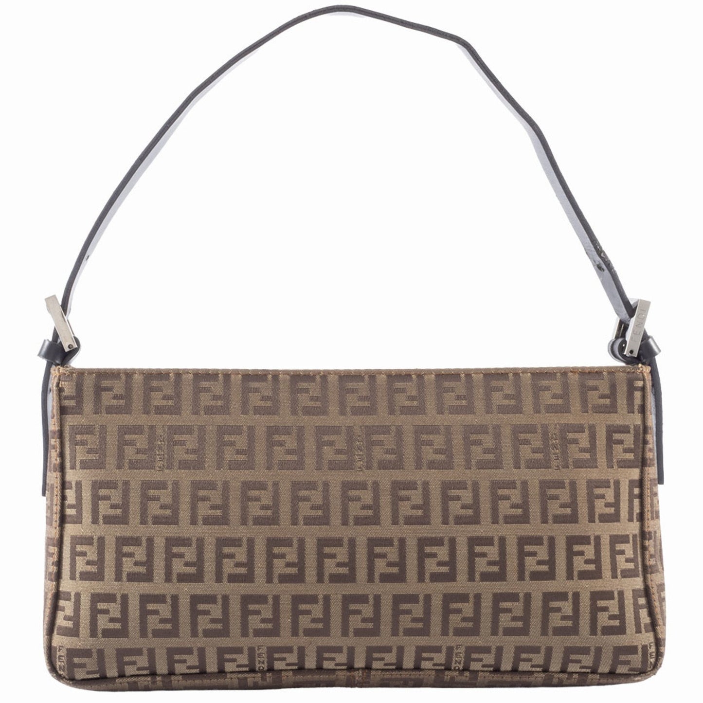Fendi Zucca Shoulder Bag 8Br042 Canvas | Leather Beige