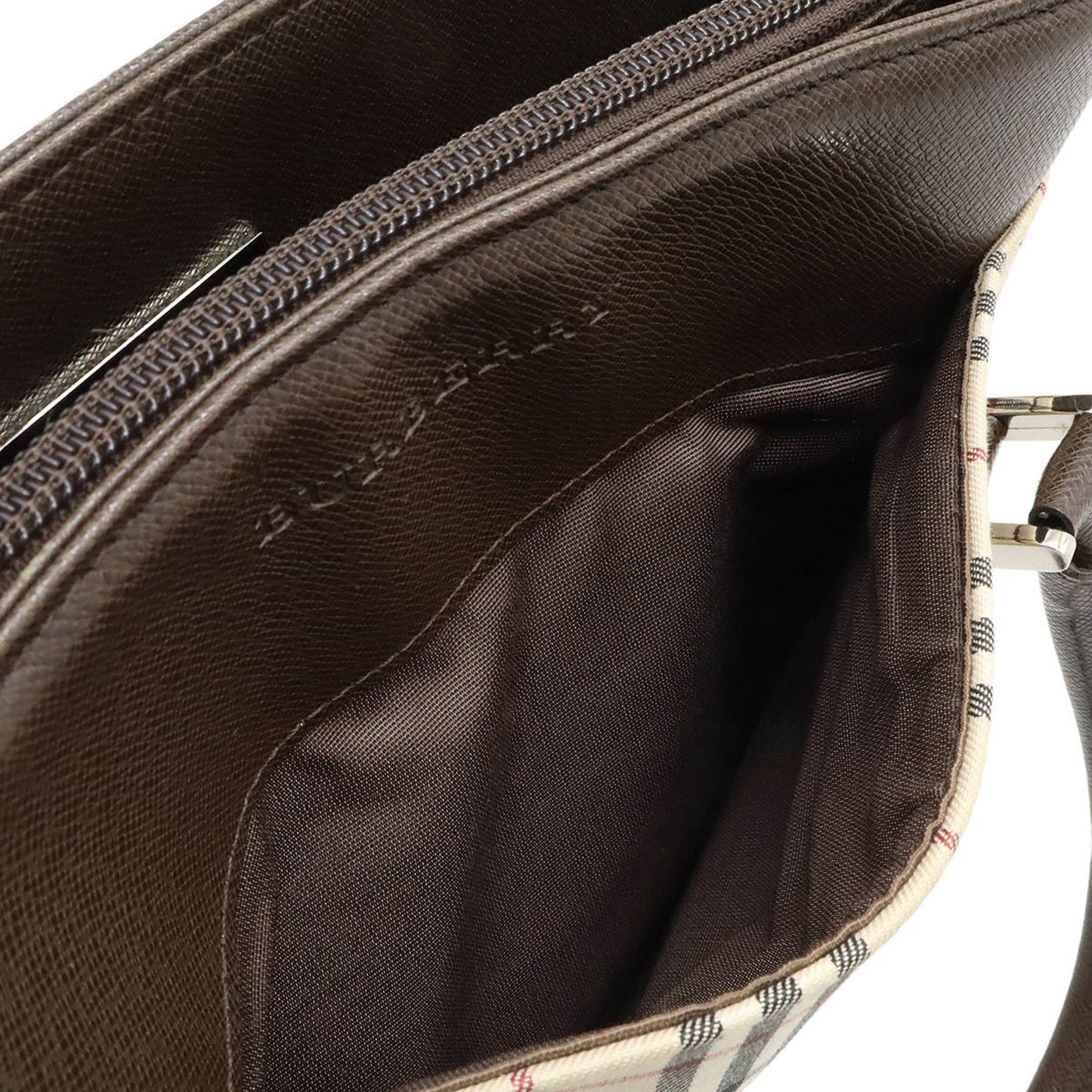 Burberry Nova Check Pattern Handbag Tote Bag Canvas Leather Beige Dark Brown Black Bordeaux