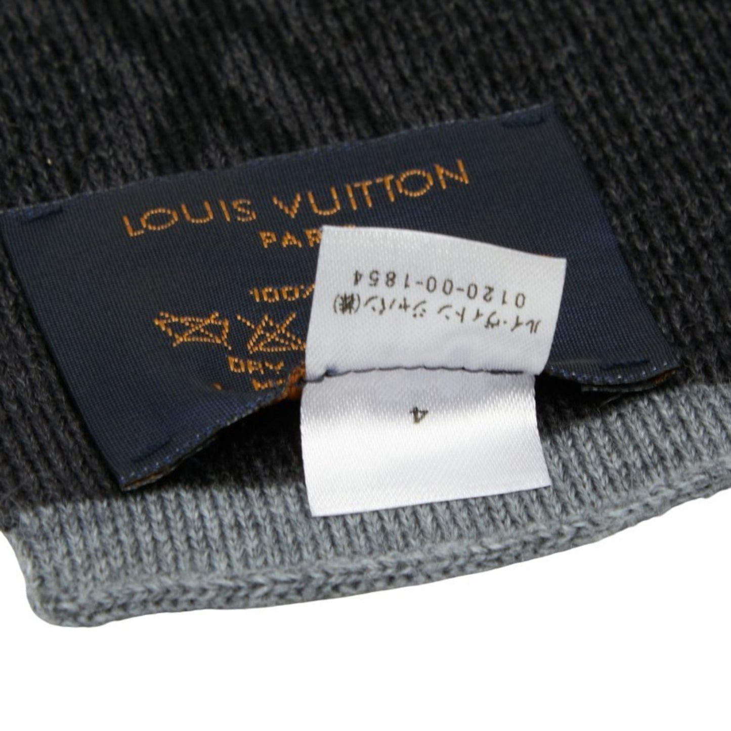 Louis Vuitton Monogram Eclipse Echarpe My Scarf M73468 Black/Gray Wool