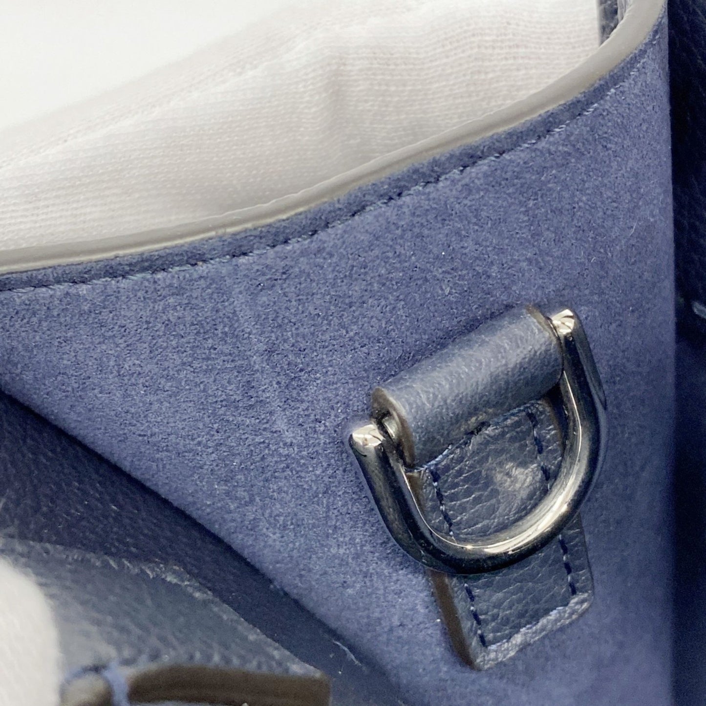 Fendi Roma Go To Leather Handbag In Navy