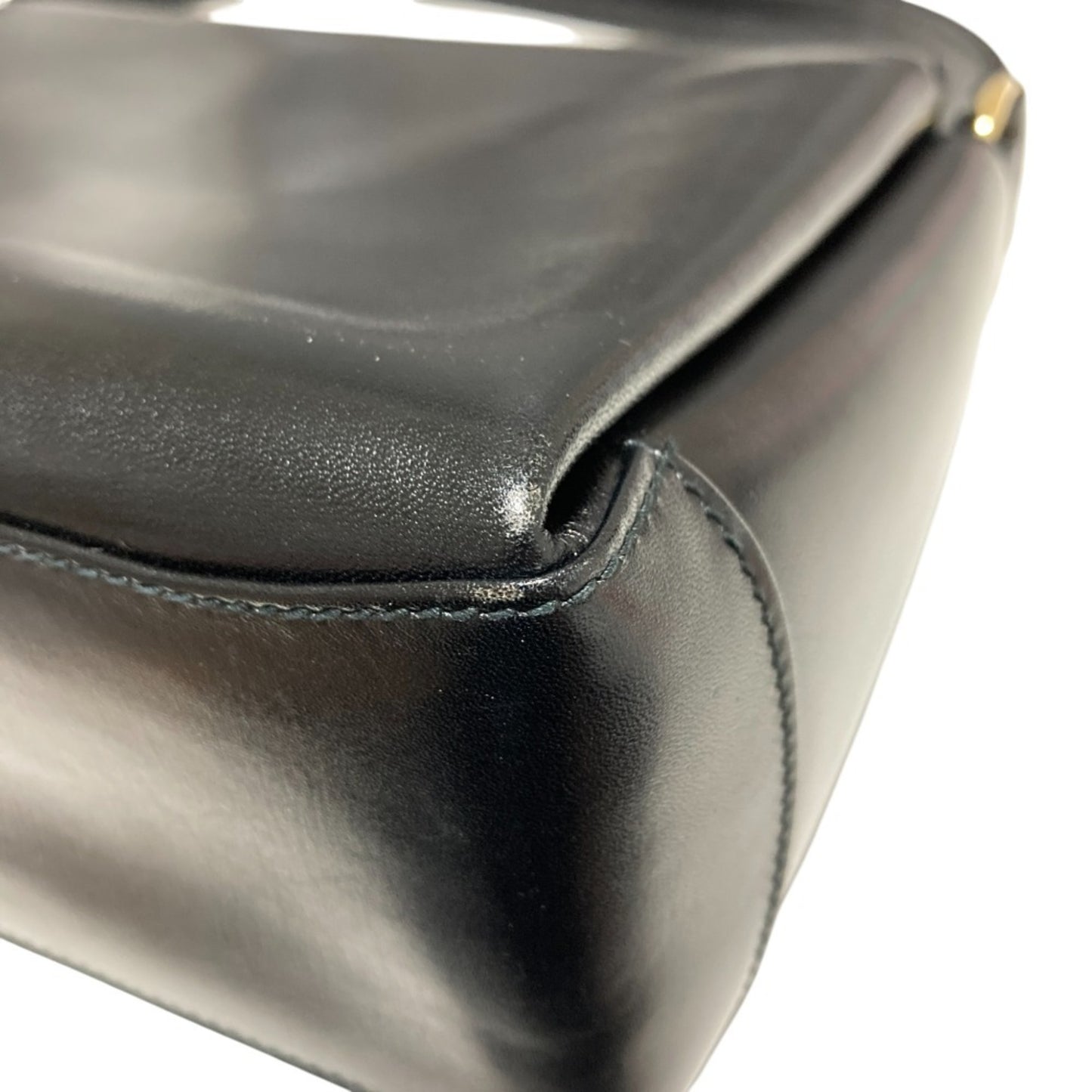 Gucci Turnlock Leather Old Gucci One-Shoulder Bag Handbag Vintage Black