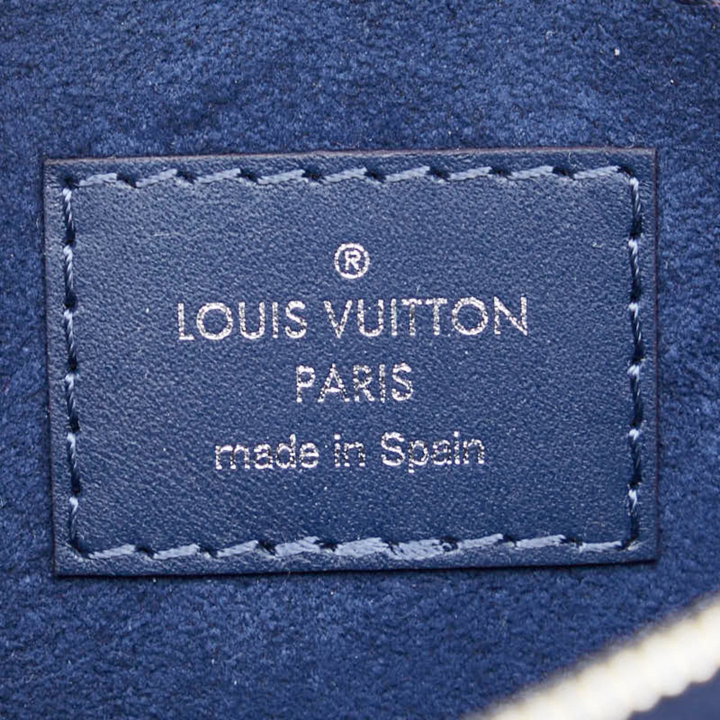 Louis Vuitton Epi Neverfull Mm Accessory Pouch M54270 Indigo Blue Coquelicot Leather